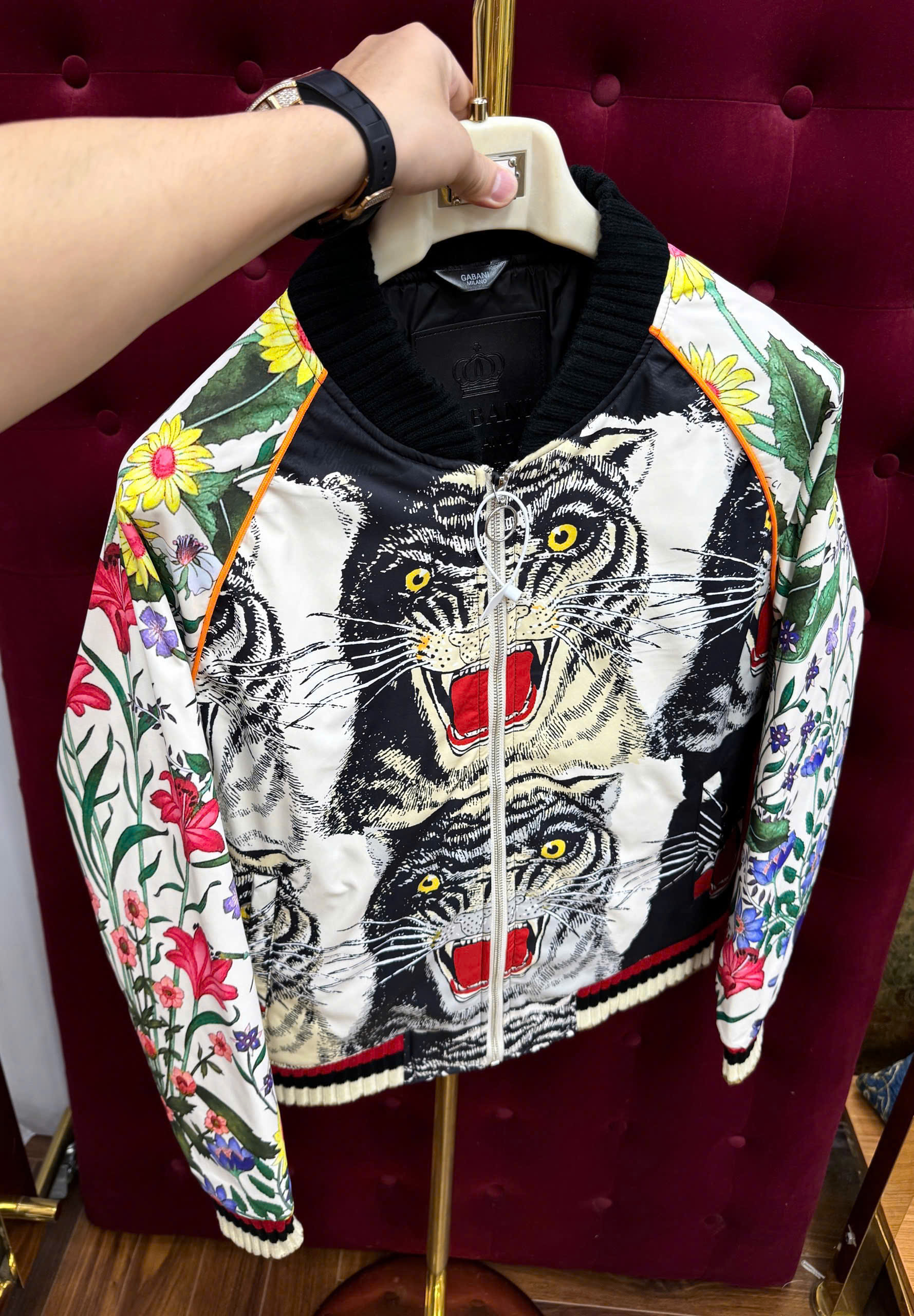 Áo khoác bomber Gucci GC họa tiết song hổ Like Auth 44-50 MK CD