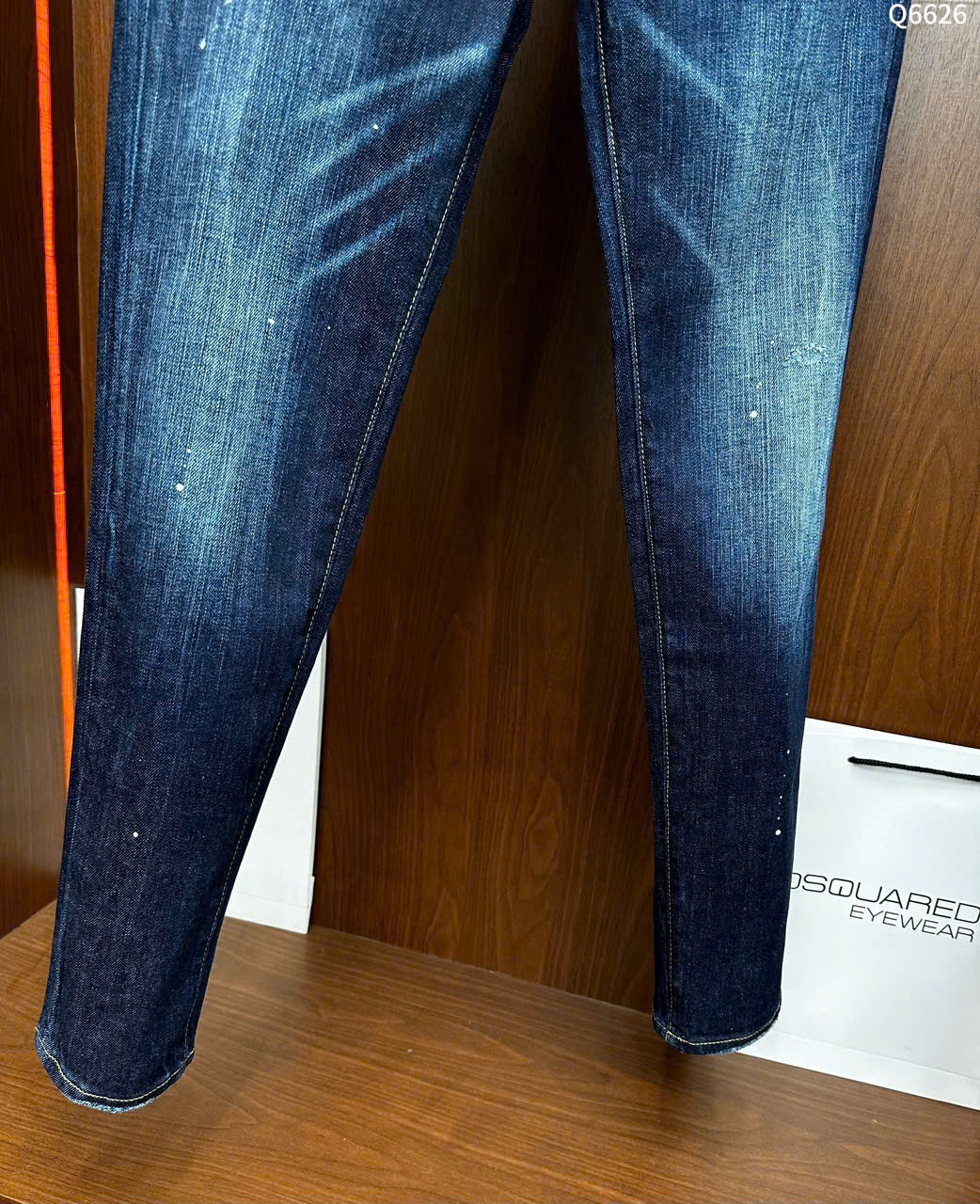 Quần Jean Dsquared2 DSQ2 Xanh bạc rách mài vẩy sơn 4 khuy Like Auth on web LK