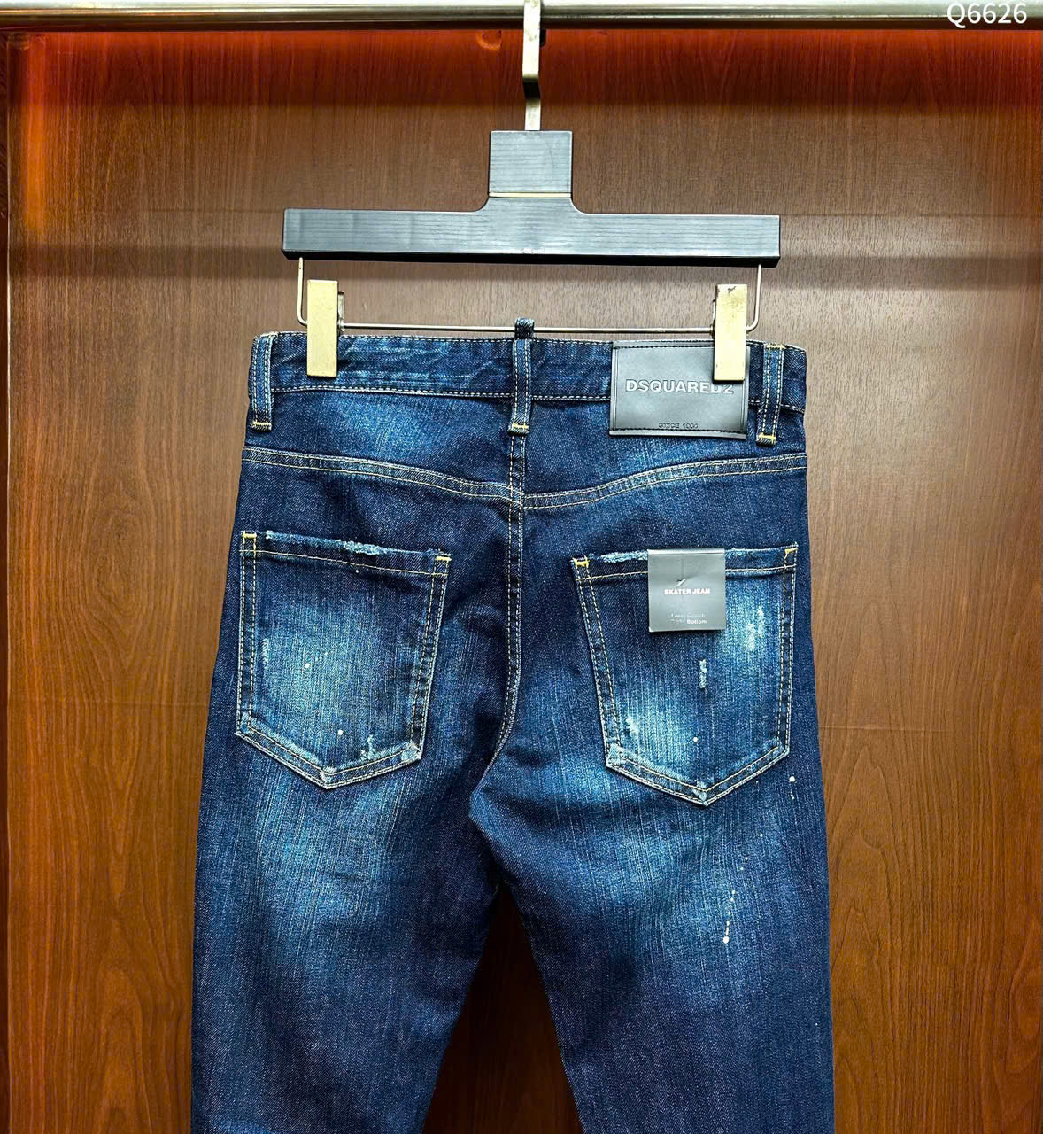 Quần Jean Dsquared2 DSQ2 Xanh bạc rách mài vẩy sơn 4 khuy Like Auth on web LK