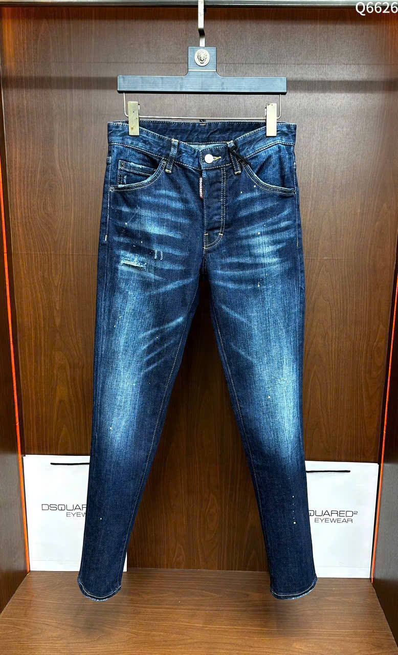 Quần Jean Dsquared2 DSQ2 Xanh bạc rách mài vẩy sơn 4 khuy Like Auth on web LK