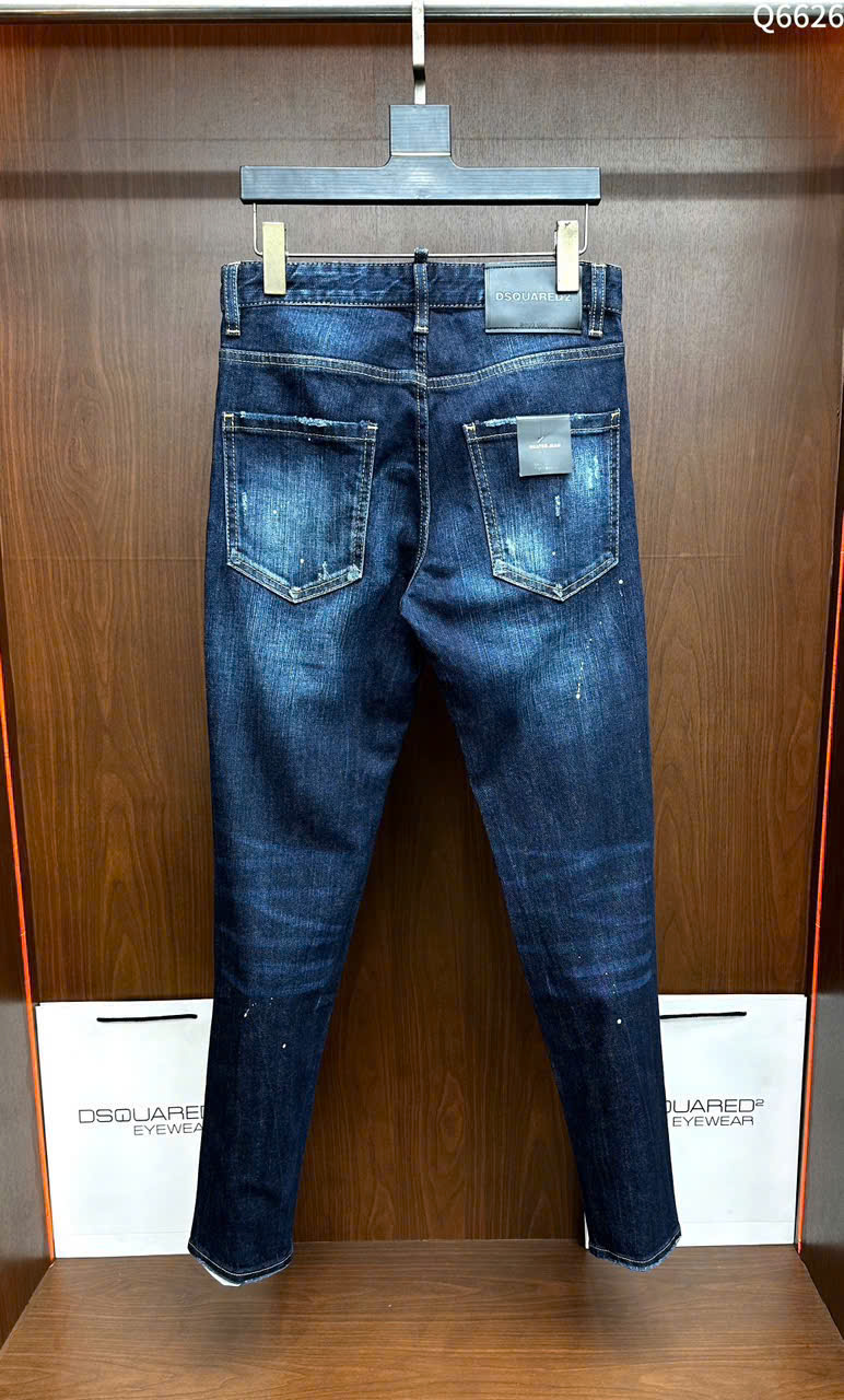 Quần Jean Dsquared2 DSQ2 Xanh bạc rách mài vẩy sơn 4 khuy Like Auth on web LK