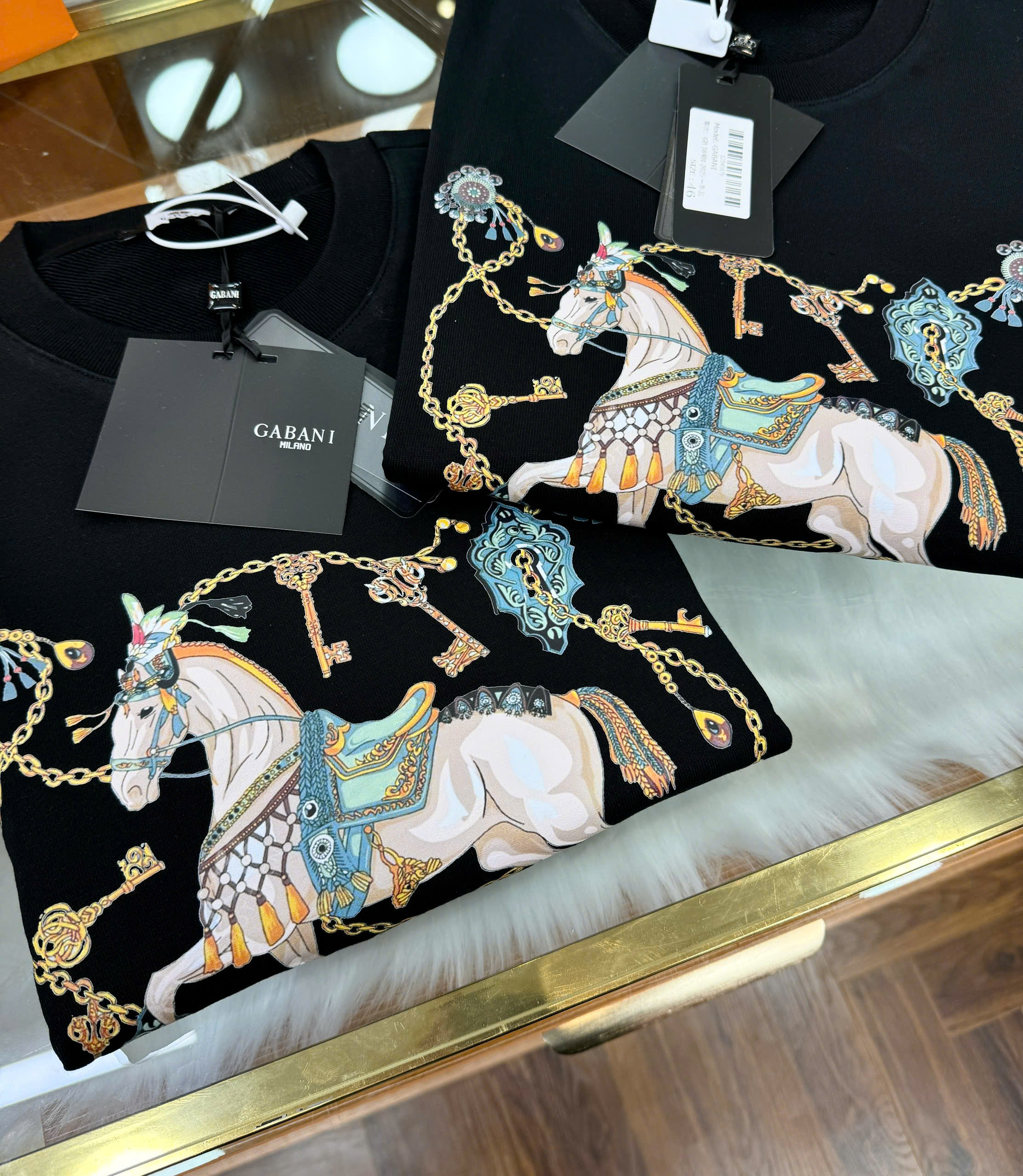 Set bộ nỉ Hermes HM logo thêu ngựa quý tộc mặt trước Like AUth 44-50 CD