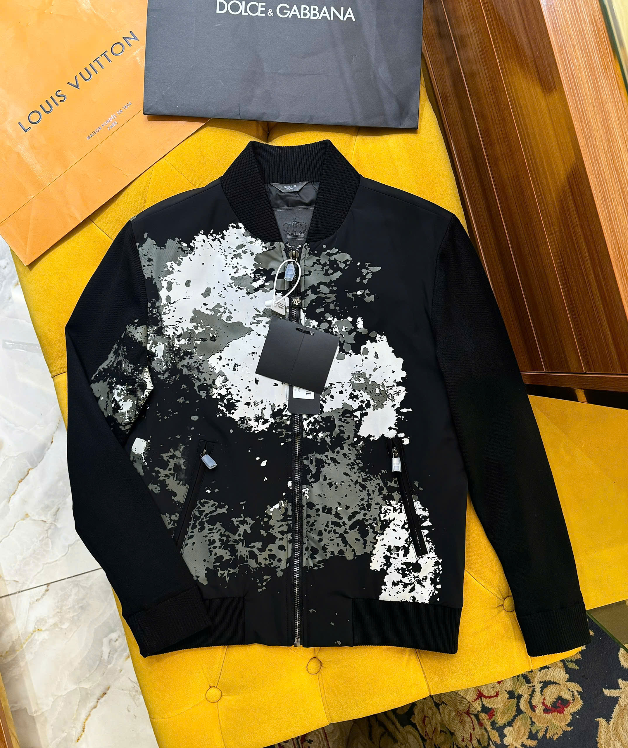 Áo khoác bomber Dsquared2 DSQ loang sơn Like Auth S-XL CD