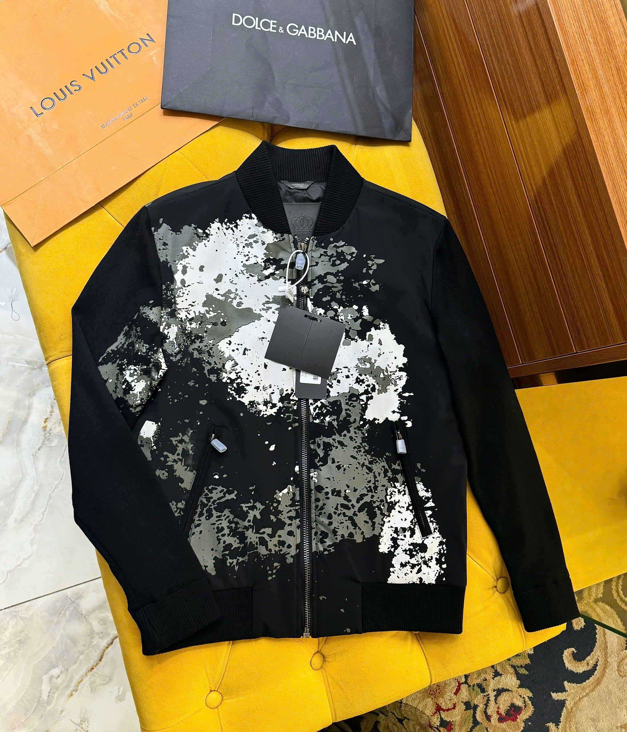 Áo khoác bomber Dsquared2 DSQ loang sơn Like Auth S-XL CD