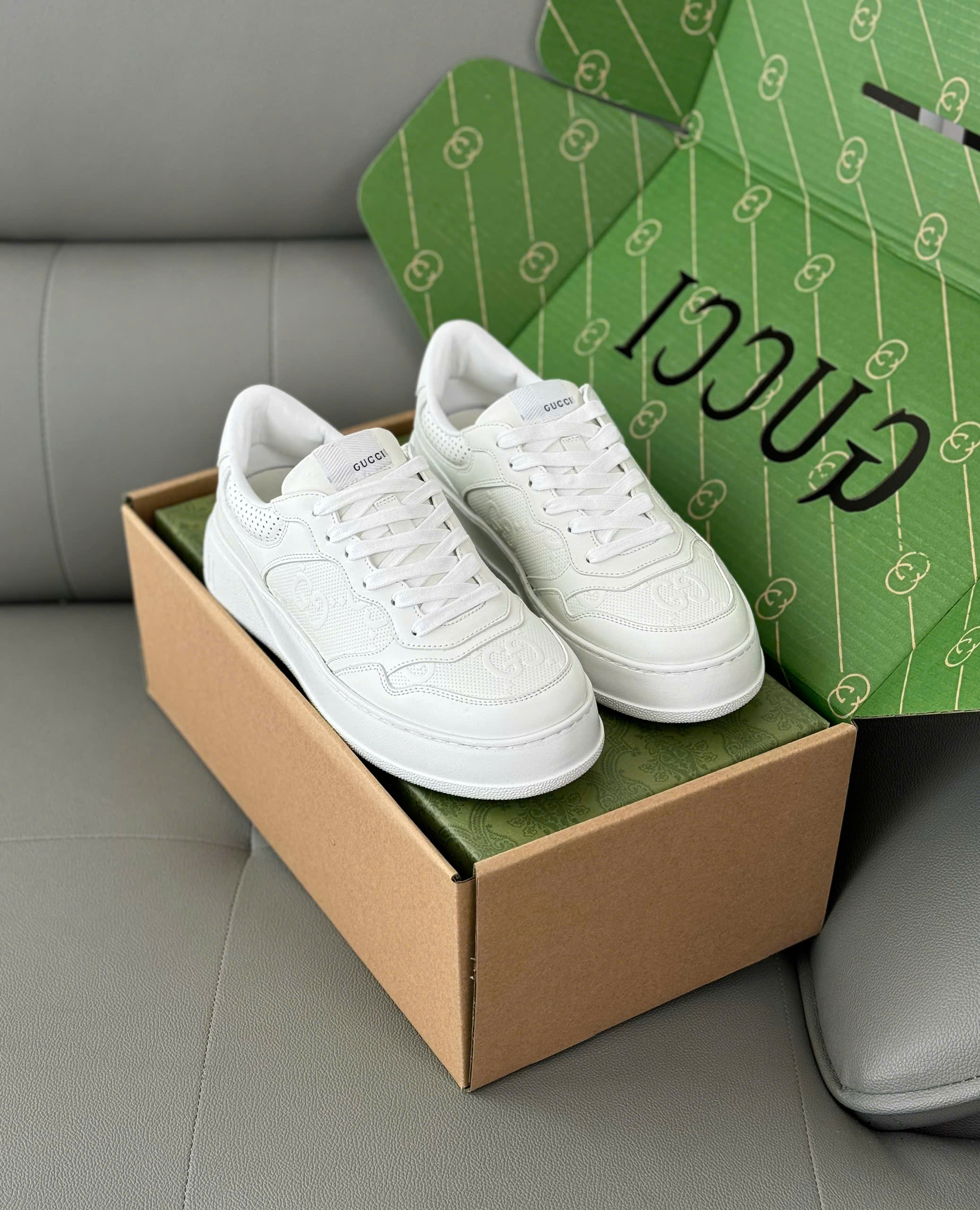 Giày sneaker Gucci GC bánh mỳ Trắng full monogram  Like Auth 38-43 DDT