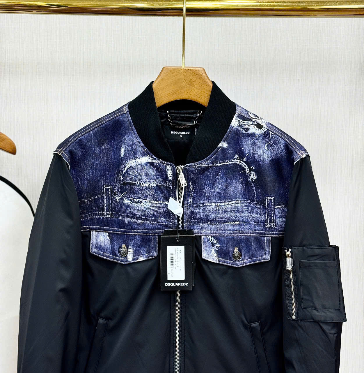 Áo khoác gió pha bò Dsquared2 DSQ new 2026 Like Auth 44-50 MK CD