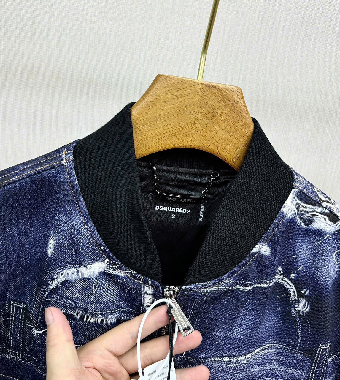 Áo khoác gió pha bò Dsquared2 DSQ new 2026 Like Auth 44-50 MK CD