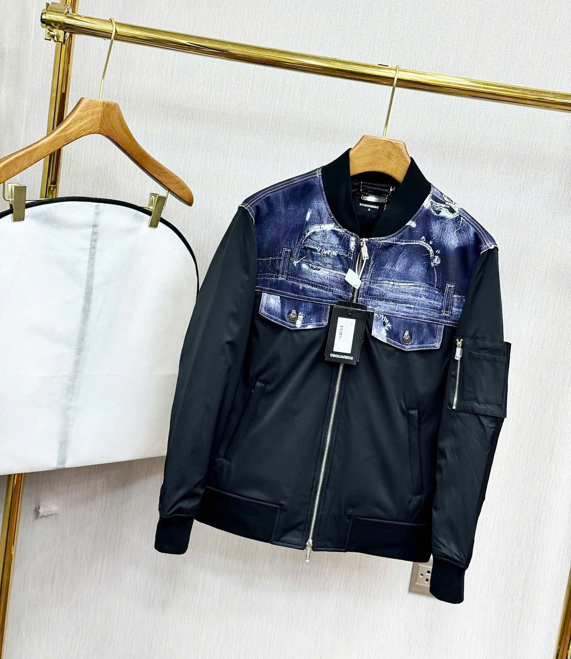 Áo khoác gió pha bò Dsquared2 DSQ new 2026 Like Auth 44-50 MK CD