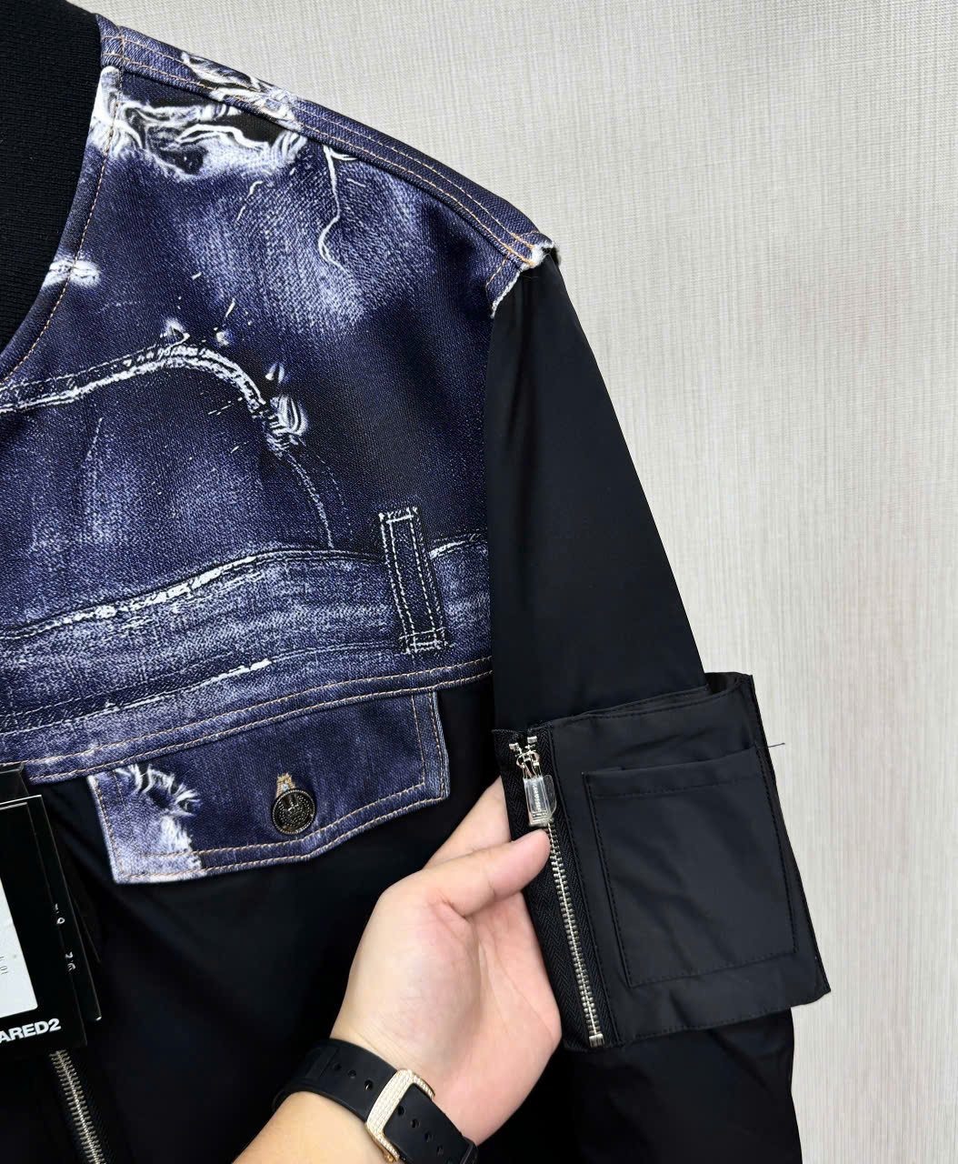 Áo khoác gió pha bò Dsquared2 DSQ new 2026 Like Auth 44-50 MK CD