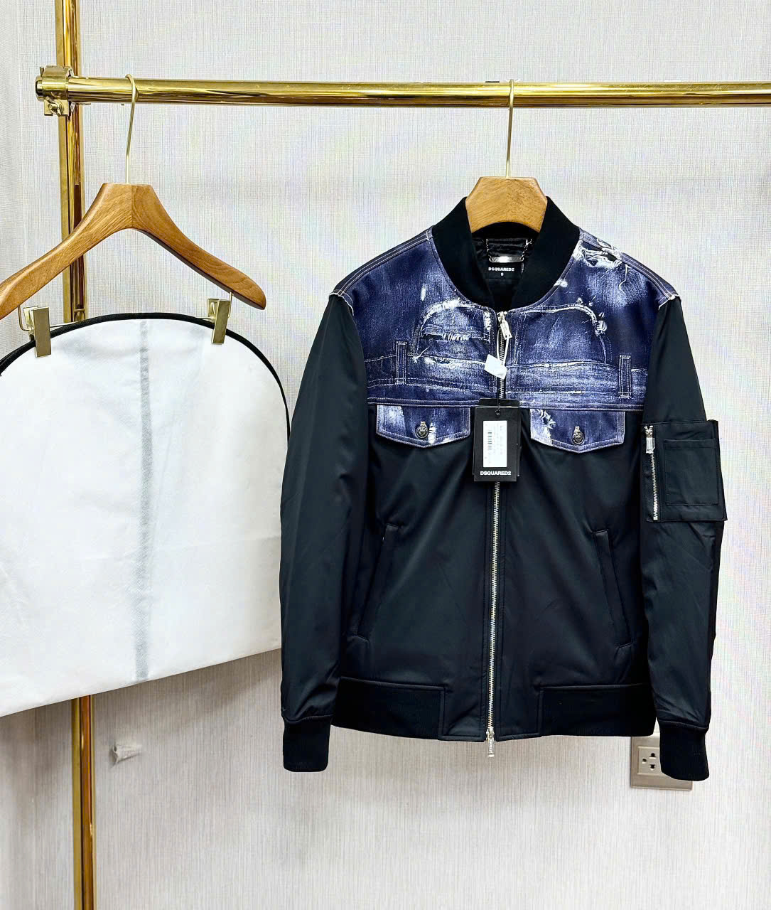 Áo khoác gió pha bò Dsquared2 DSQ new 2026 Like Auth 44-50 MK CD