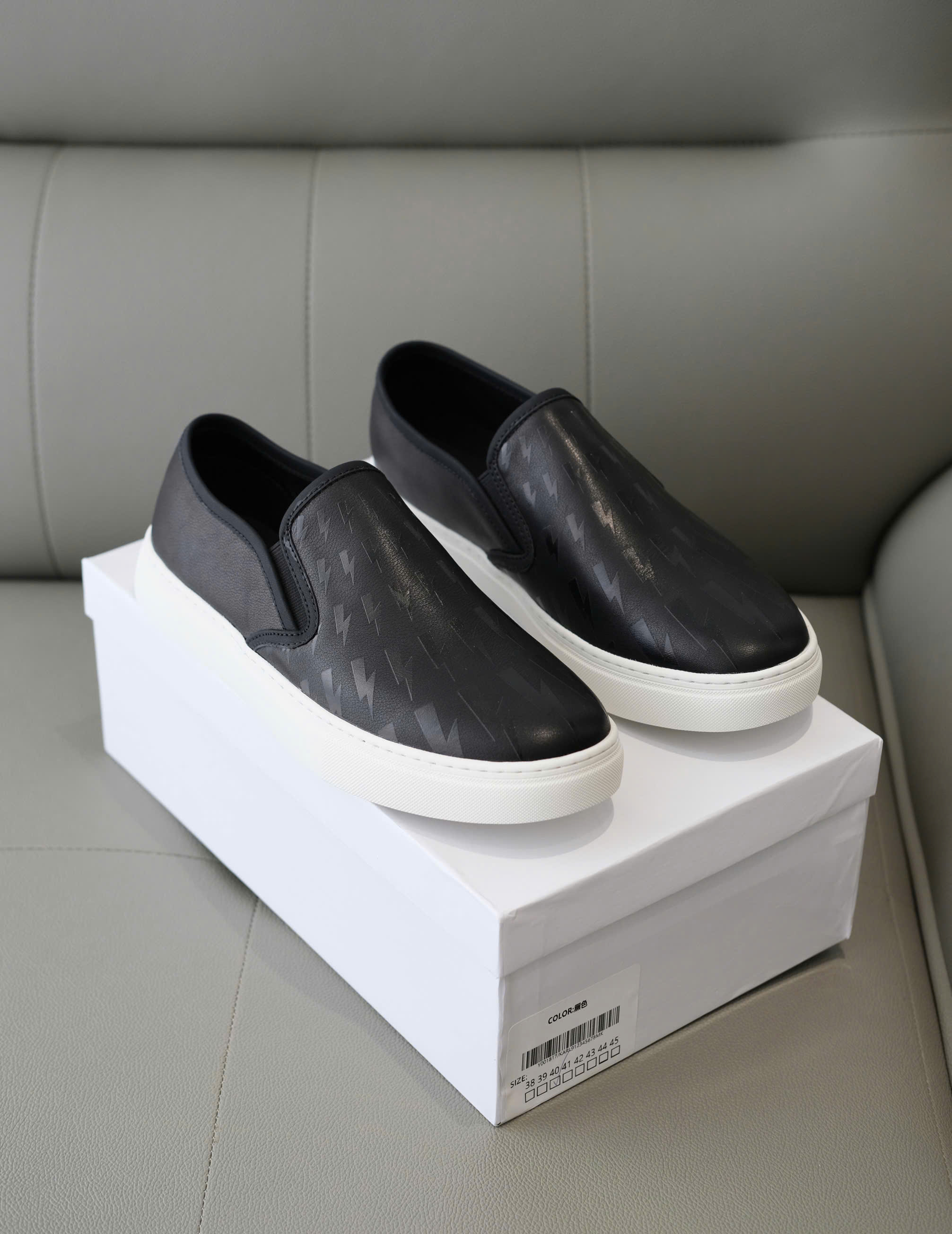 Giày slipon Neil Barret họa tiết tia sét Like Auth 38-43 DDT