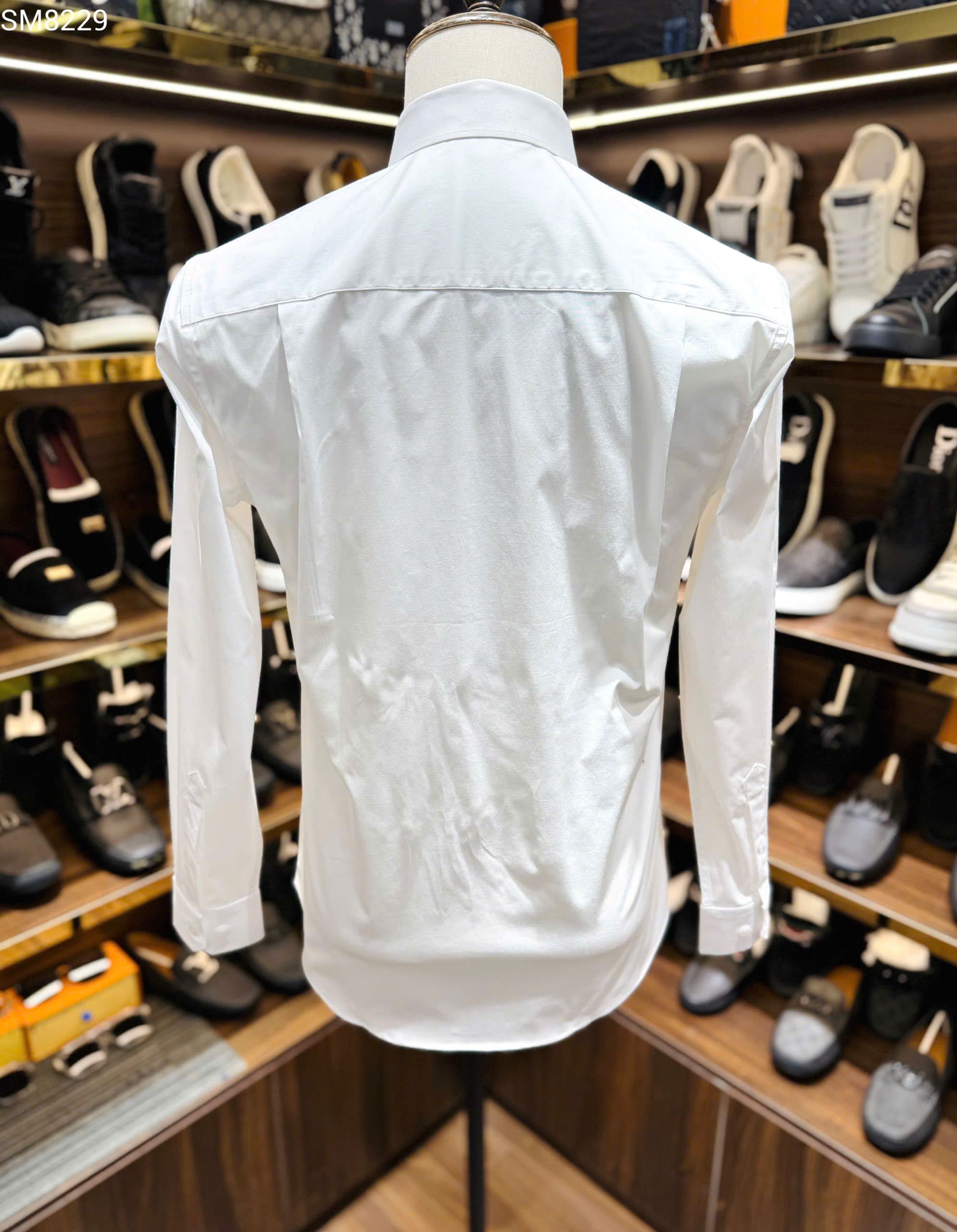 Áo sơ mi dài tay Dsquared2 DSQ2 Trắng họa tiết ngực Like Auth on web