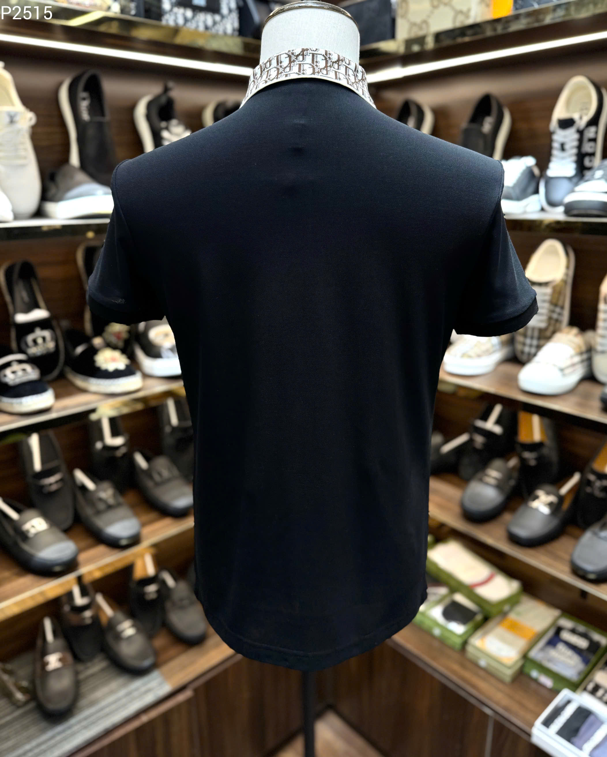 Áo polo Dior CD trơn phối họa tiết logo chữ cổ Like Auth 1-1 on web MK