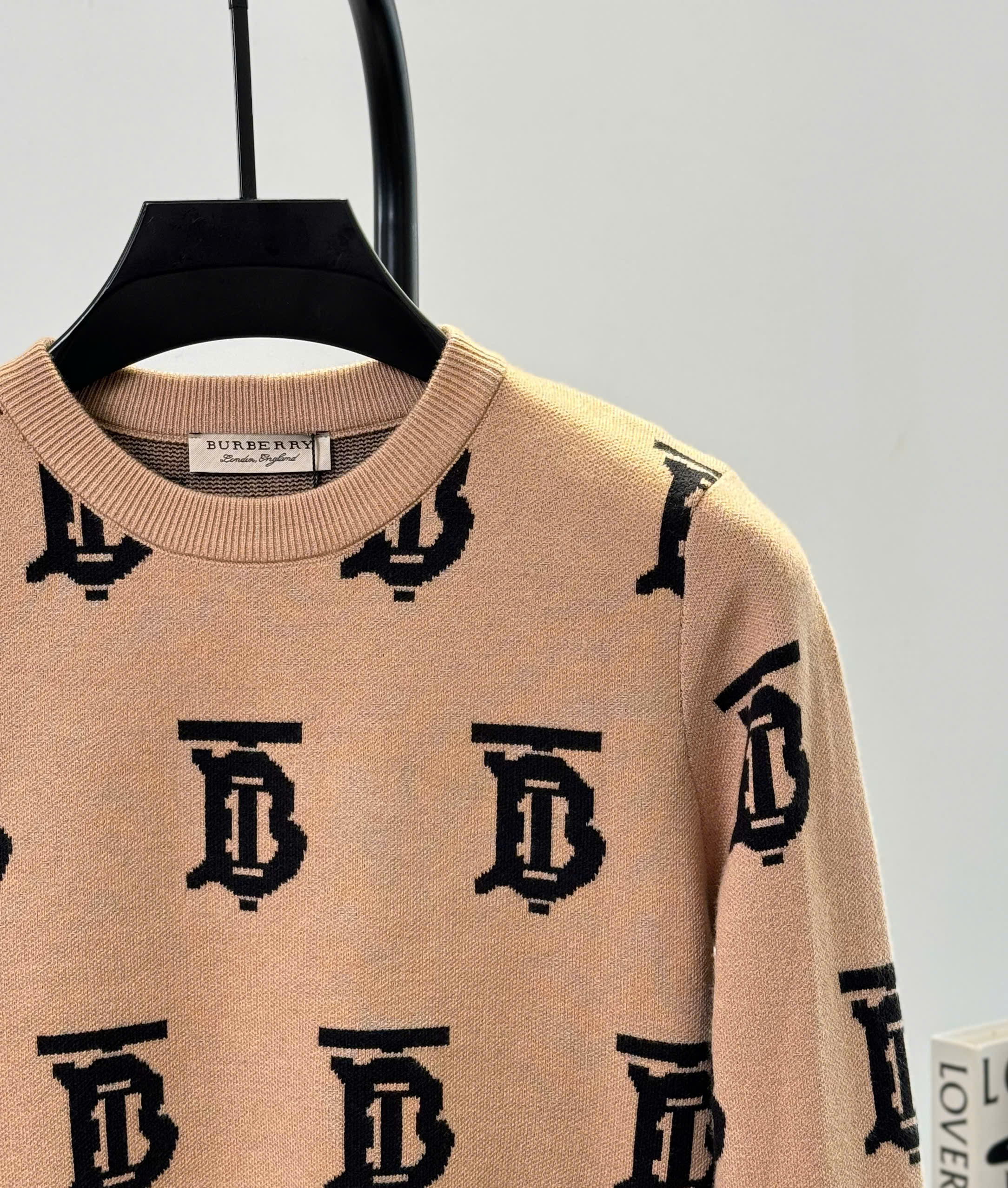 Áo sweater len Burberry BBR Nâu logo TB full Like Auth M-XXL DDT