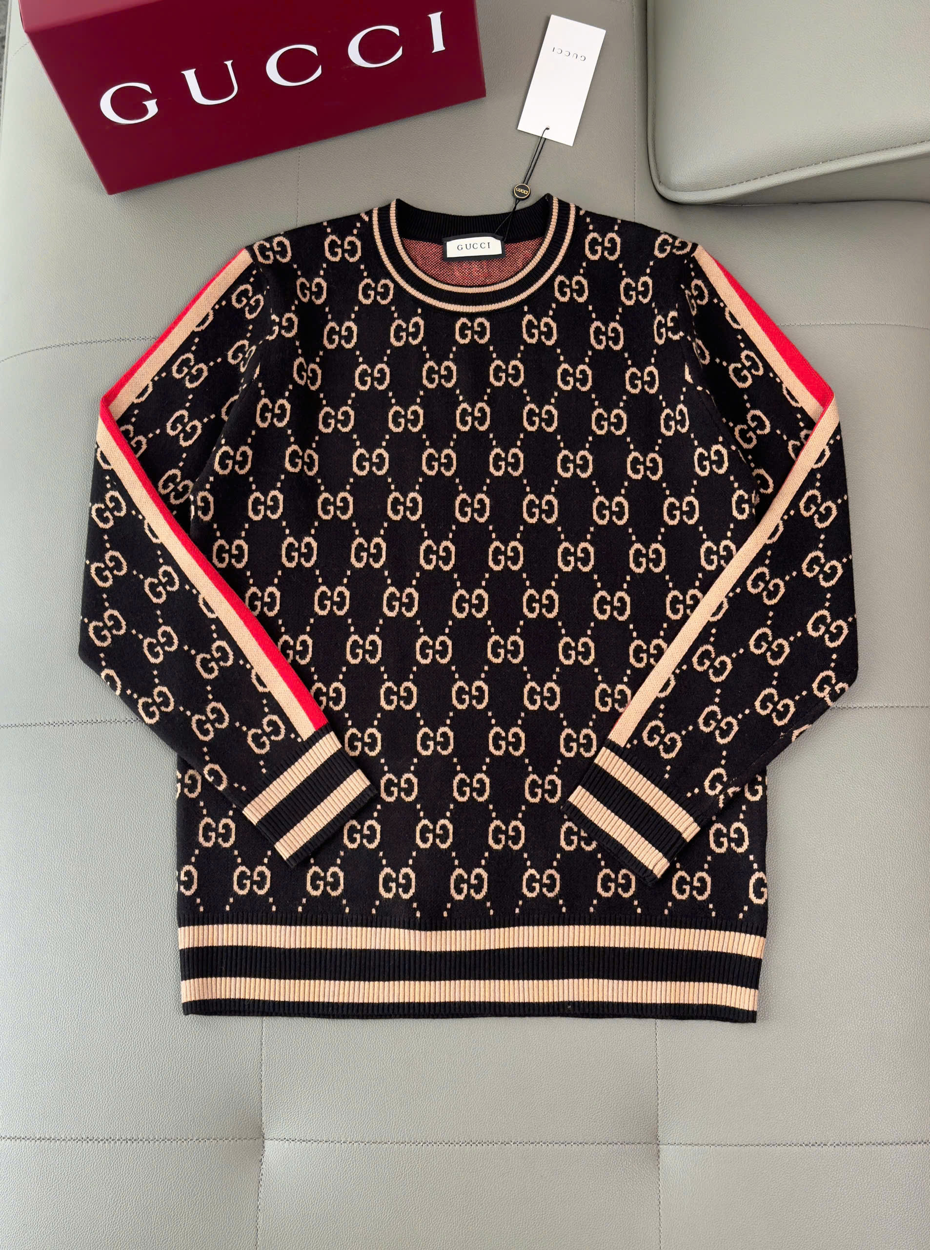 Áo sweater len Gucci GC monogram Like Auth M-XXL DDT