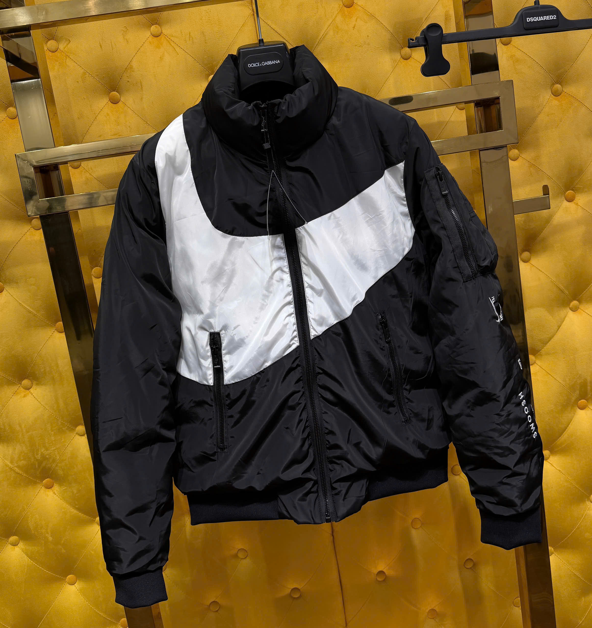 Áo khoác phao Nike Đen móc Trắng cổ cao Like Auth S-XL MK