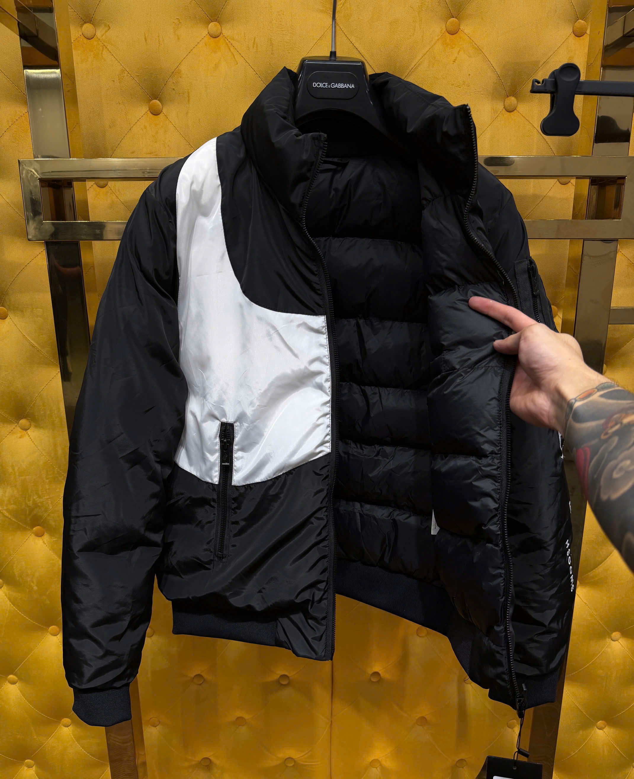 Áo khoác phao Nike Đen móc Trắng cổ cao Like Auth S-XL MK