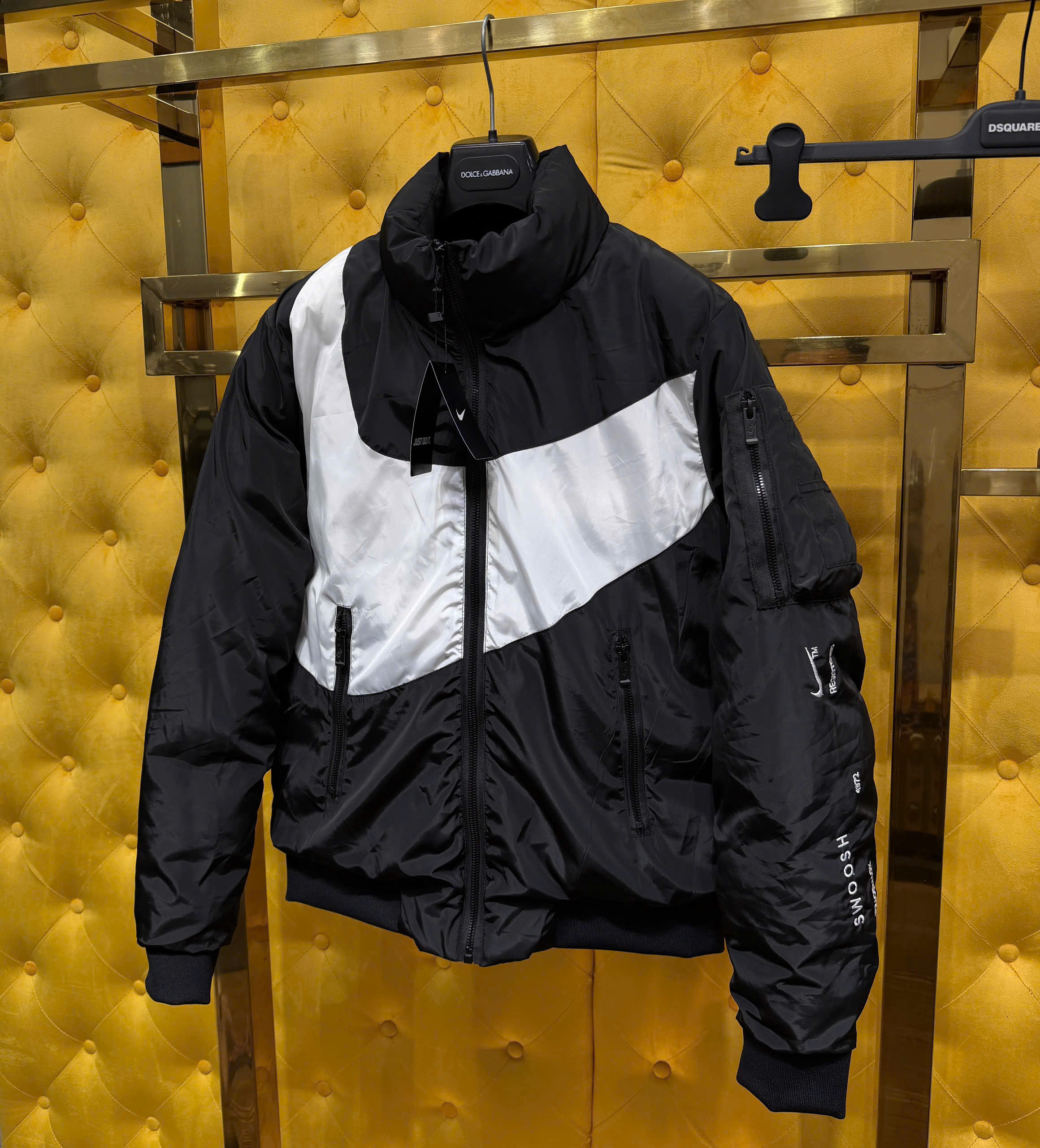 Áo khoác phao Nike Đen móc Trắng cổ cao Like Auth S-XL MK