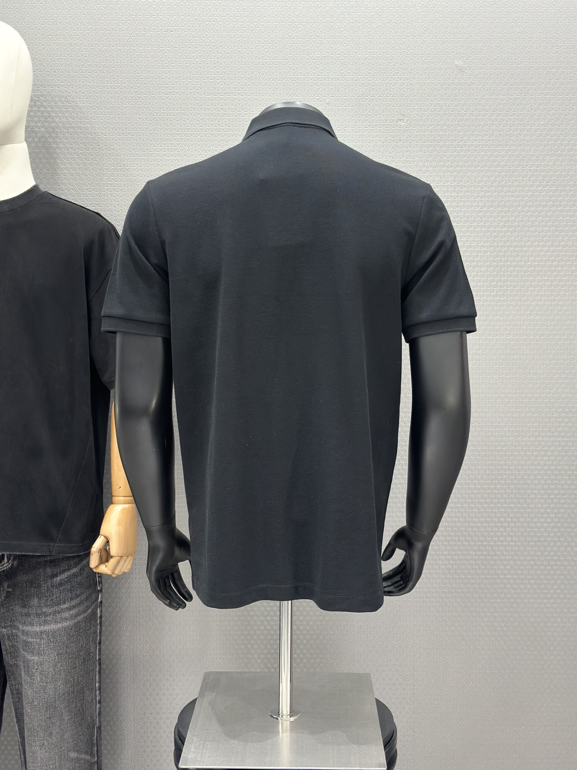 Áo polo Burberry BBR 1442 Đen logo ngựa bay ngực 1-1 S-L VTN