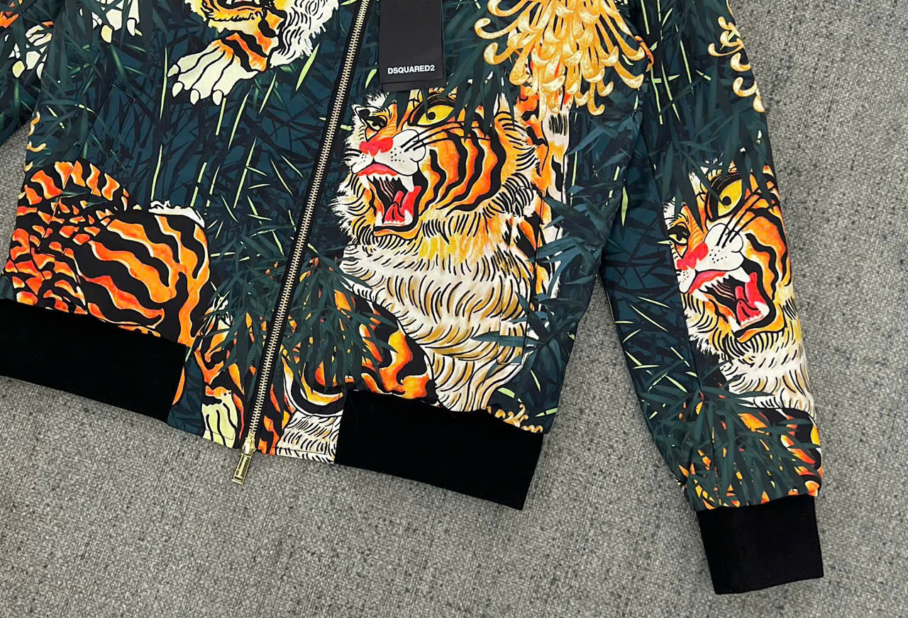 Áo khoác bomber Dsquared2 DSQ họa tiết Song Hổ new 2026 Like Auth 44-50 MK