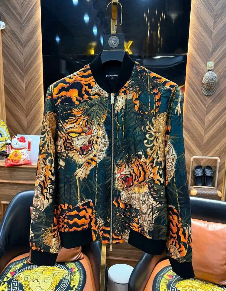 Áo khoác bomber Dsquared2 DSQ họa tiết Song Hổ new 2026 Like Auth 44-50 MK
