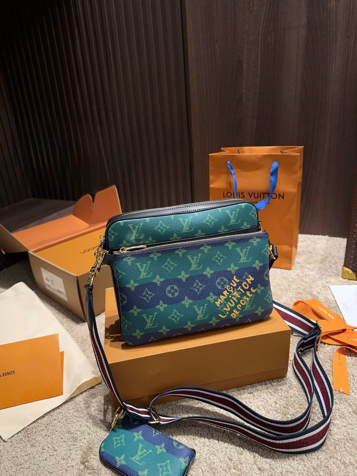 Túi đeo chéo Louis Vuitton LV Trio Messenger Bag 3in1 monogram các mẫu new 2026 Like Auth 25x19x7 PLD