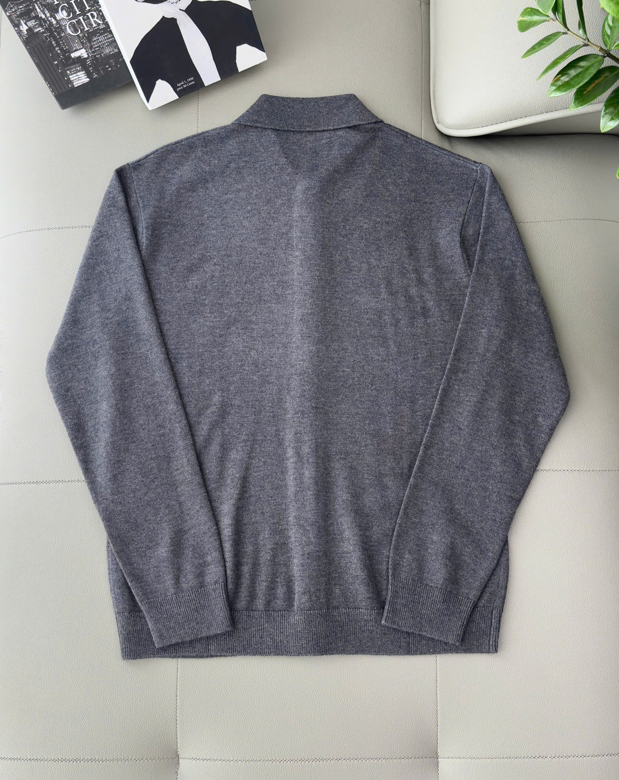 Áo khoác len Monghito Miu Miu cổ bẻ cài khuy Like Auth 48-54 DDT