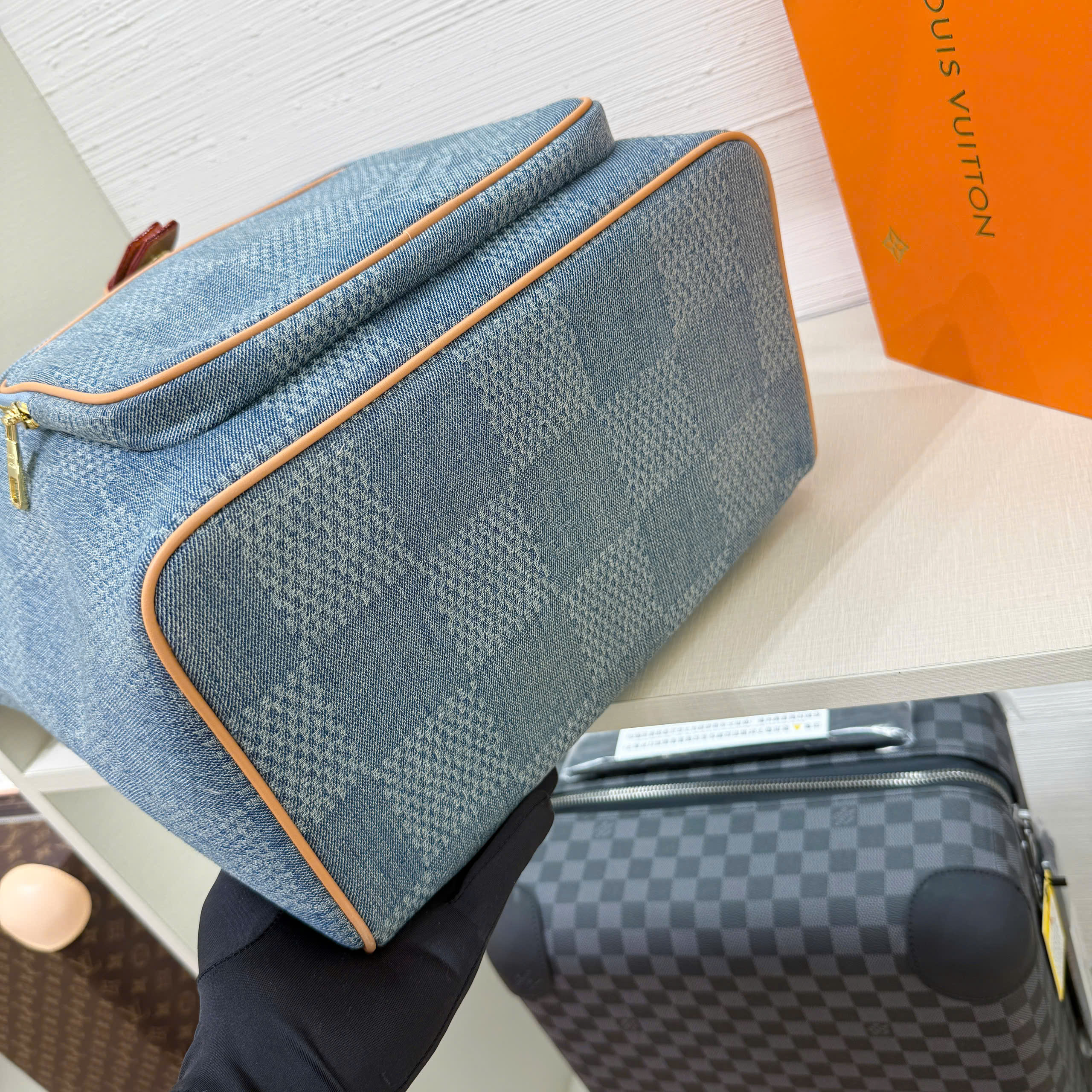 Balo Louis Vuitton LV Steamer Backpack Denim Like Auth 44x32x16 PLD