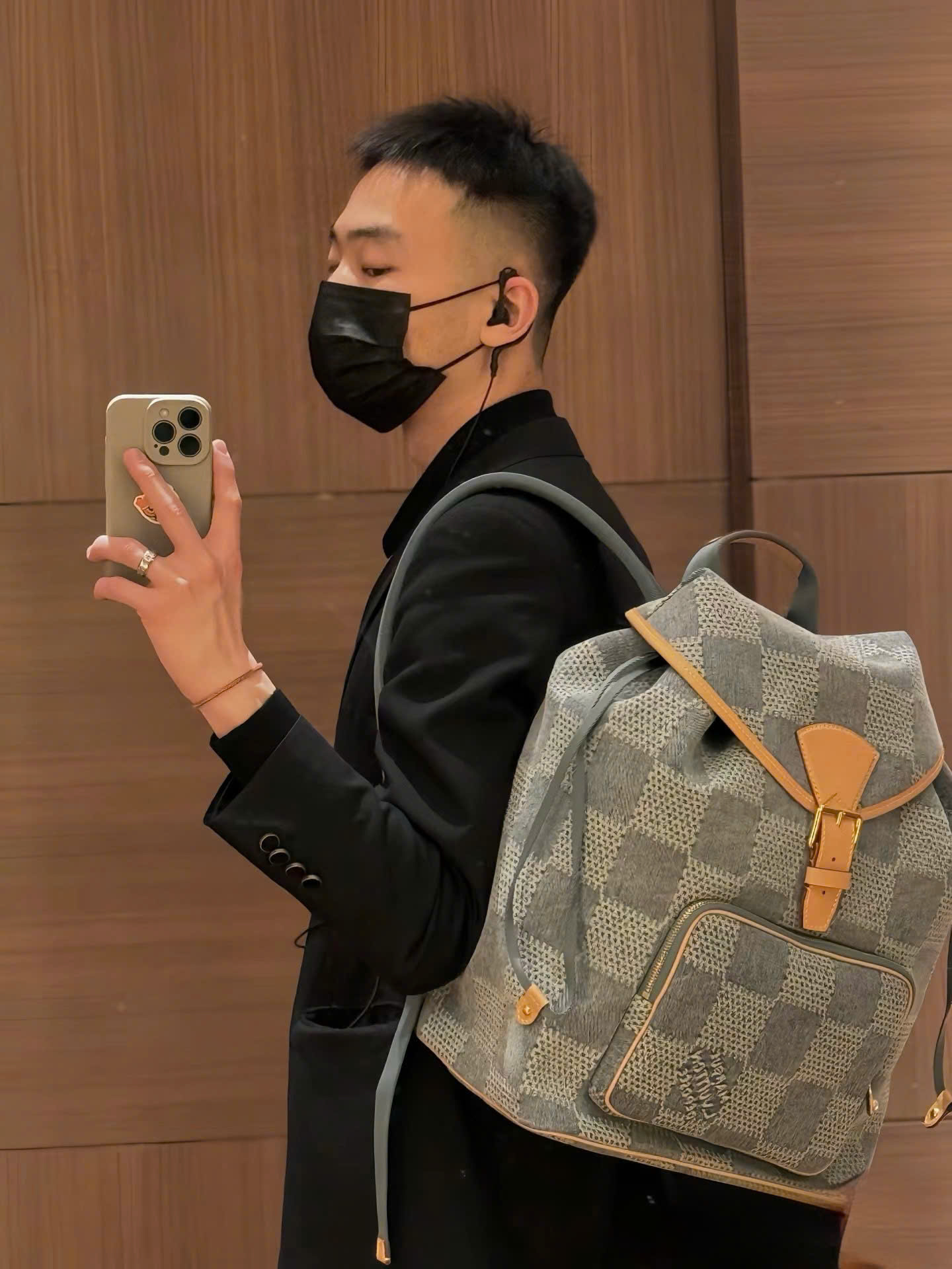 Balo Louis Vuitton LV Steamer Backpack Denim Like Auth 44x32x16 PLD