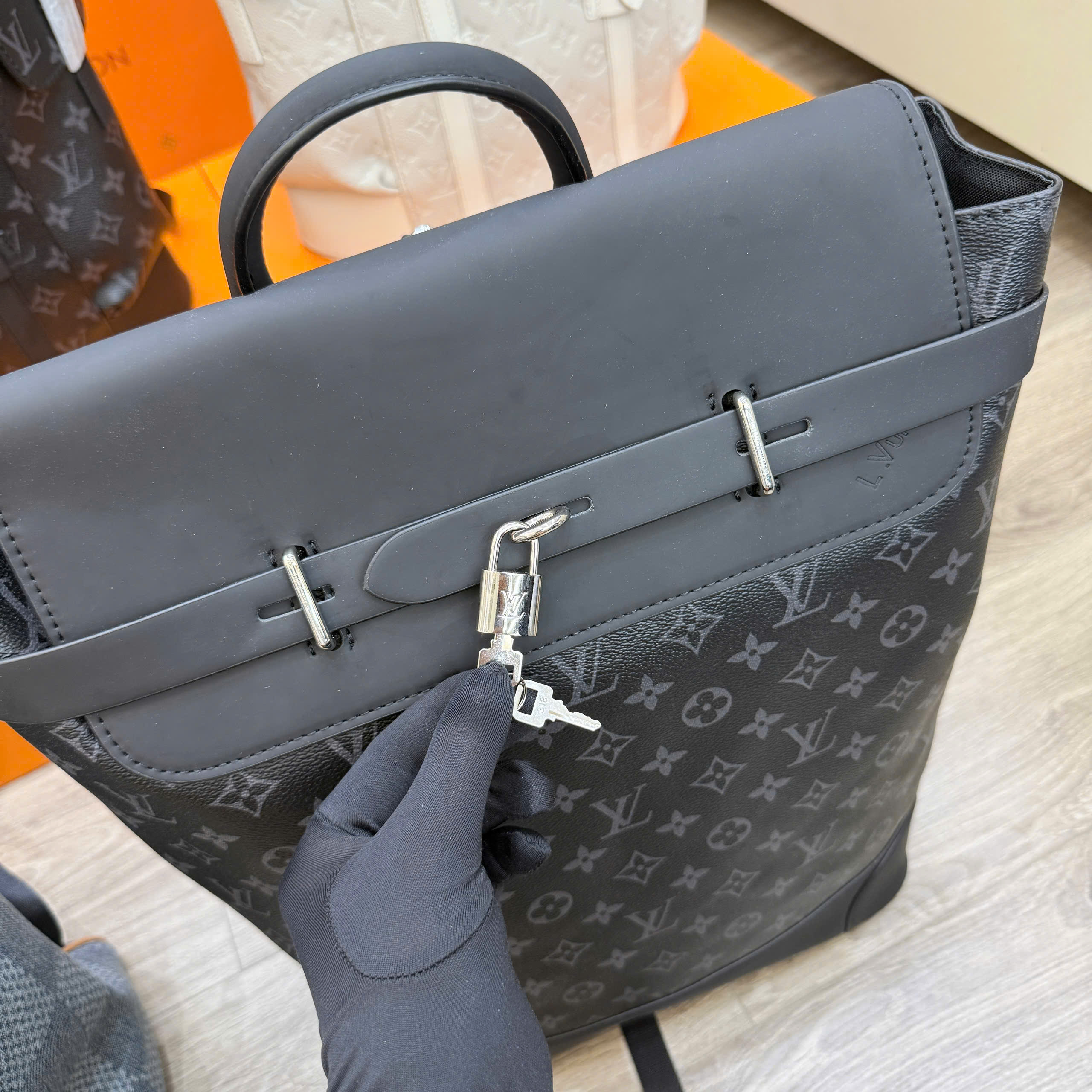 Balo Louis Vuitton LV Steamer Backpack monogram Like Auth 44x32x16 PLD