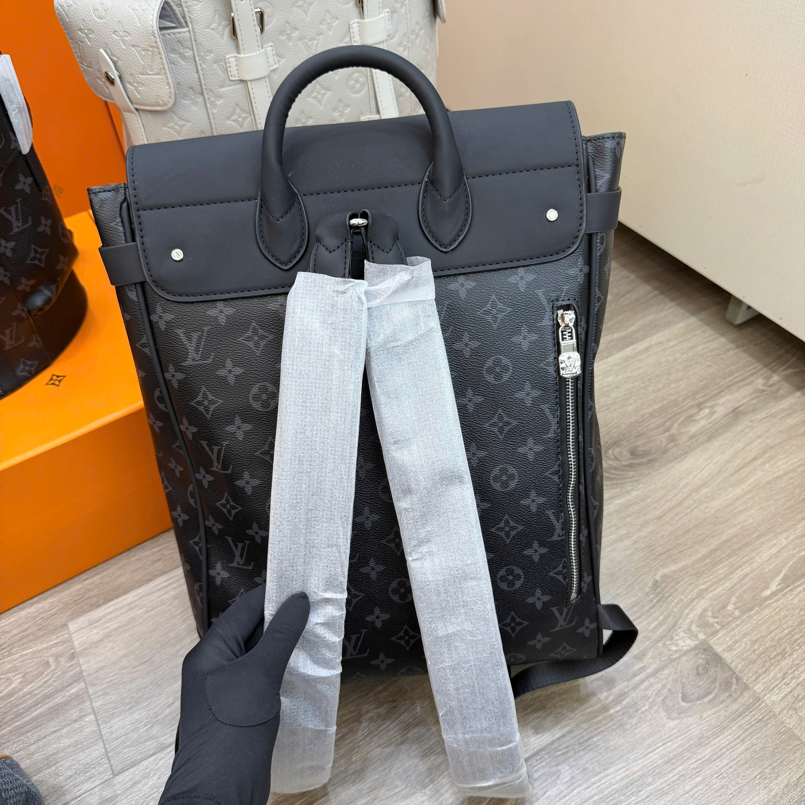 Balo Louis Vuitton LV Steamer Backpack monogram Like Auth 44x32x16 PLD