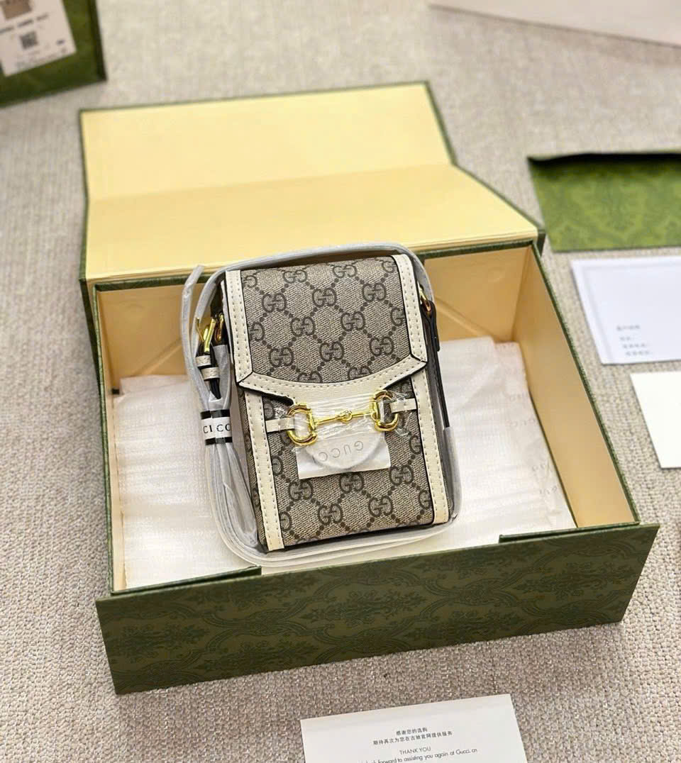 Túi đeo chéo Gucci mini Phone Bag 1955 monogram Like Auth new 2026 18x10 PLD
