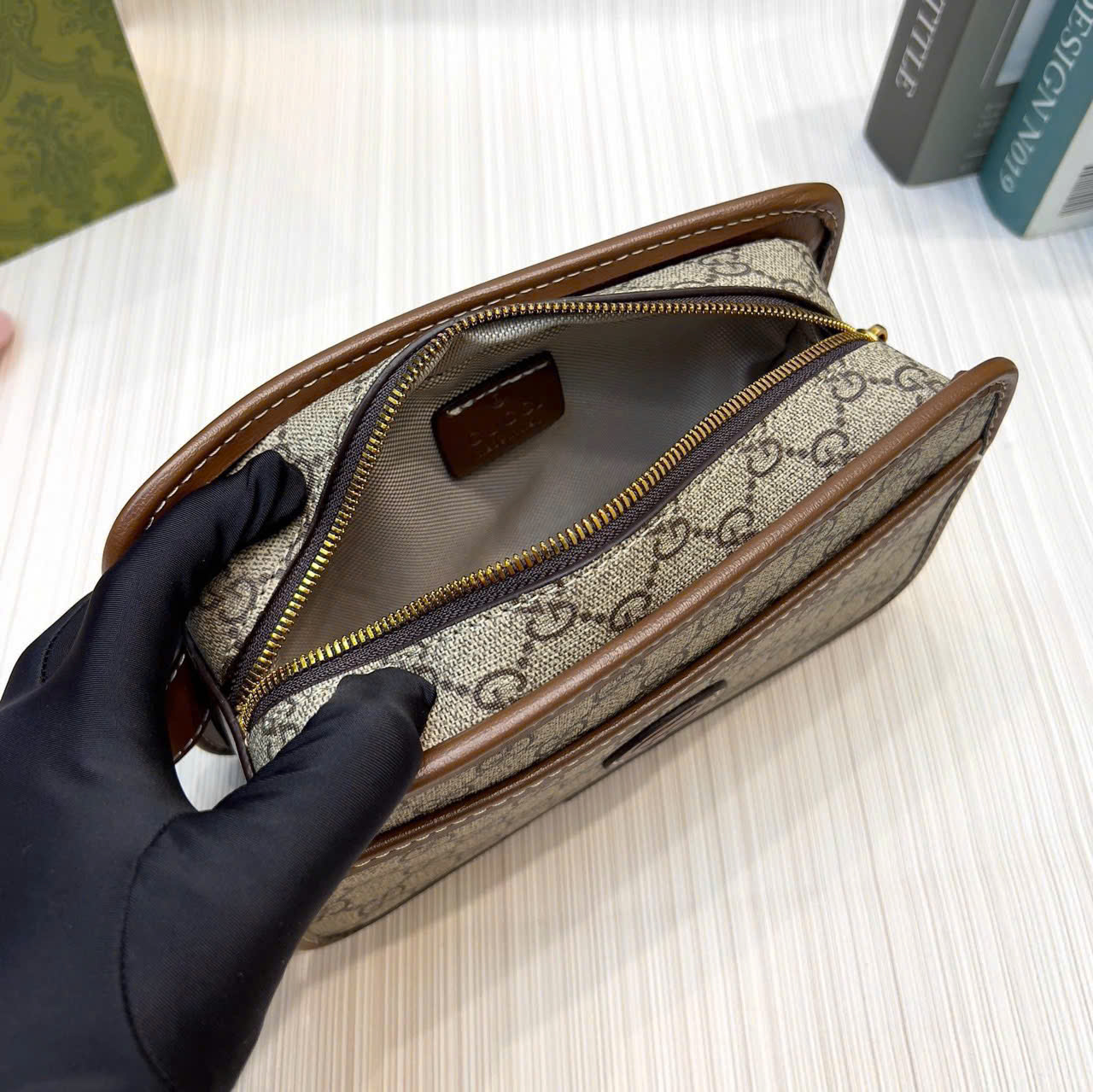 Túi ví Clutch Gucci GC monogram full 3 màu Like Auth on web 20x16x7 DDT PLD