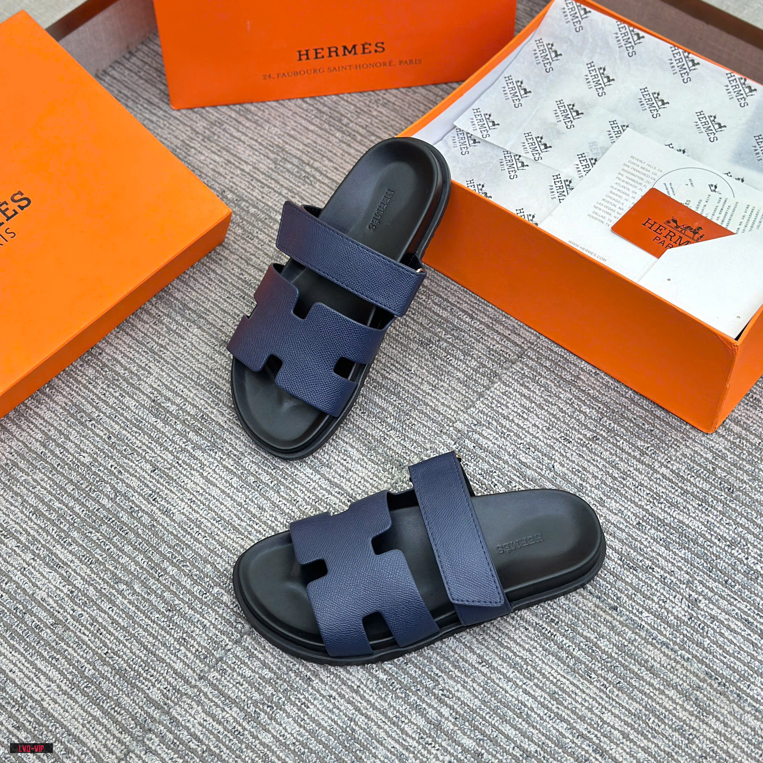 Dép sandal Hermes HM izmir quai dán chữ H Like Auth 38-43 LVQ