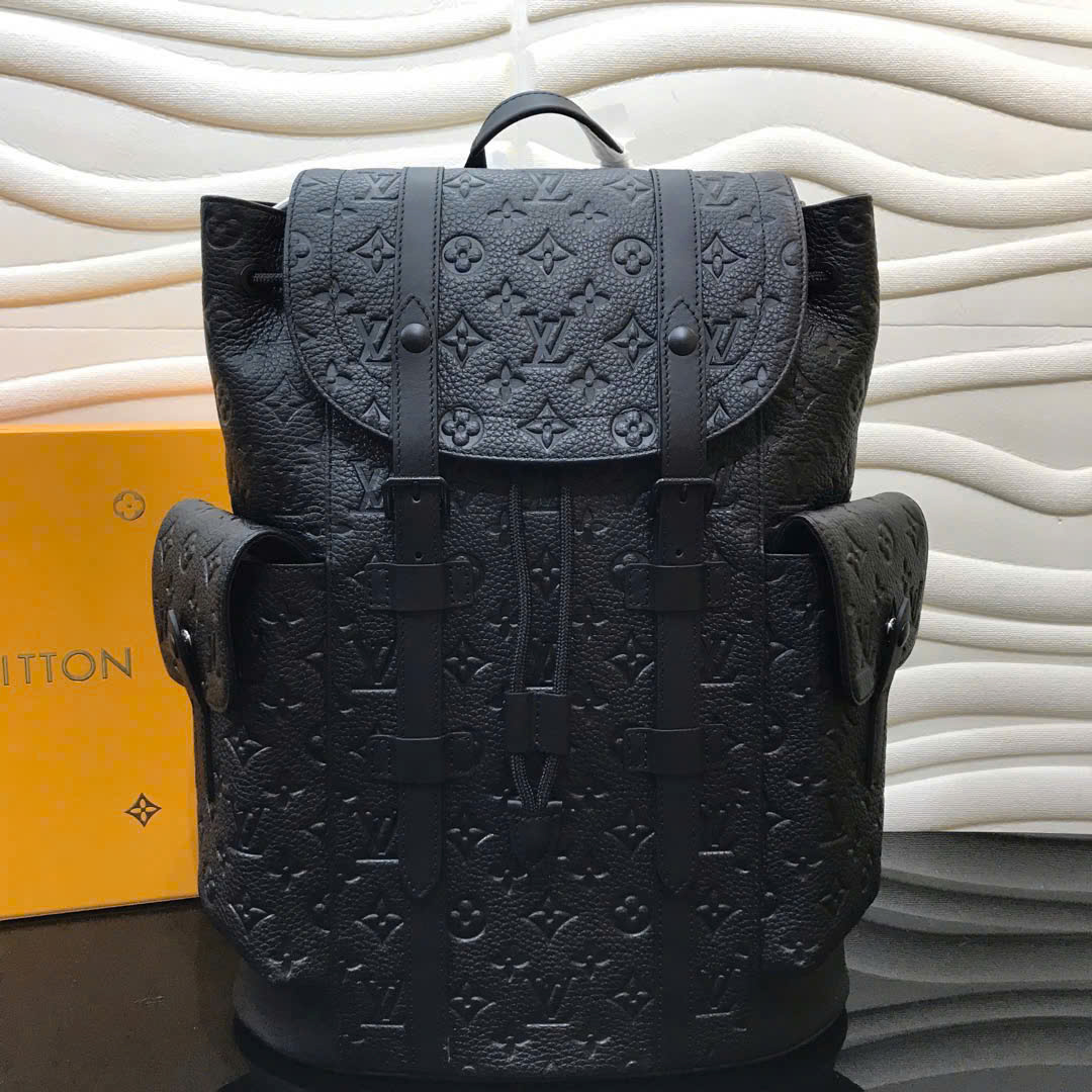 Balo Louis Vuitton LV Backpack Christopher MM monogram vân khắc chìm Like Auth 38x44x13 PLD