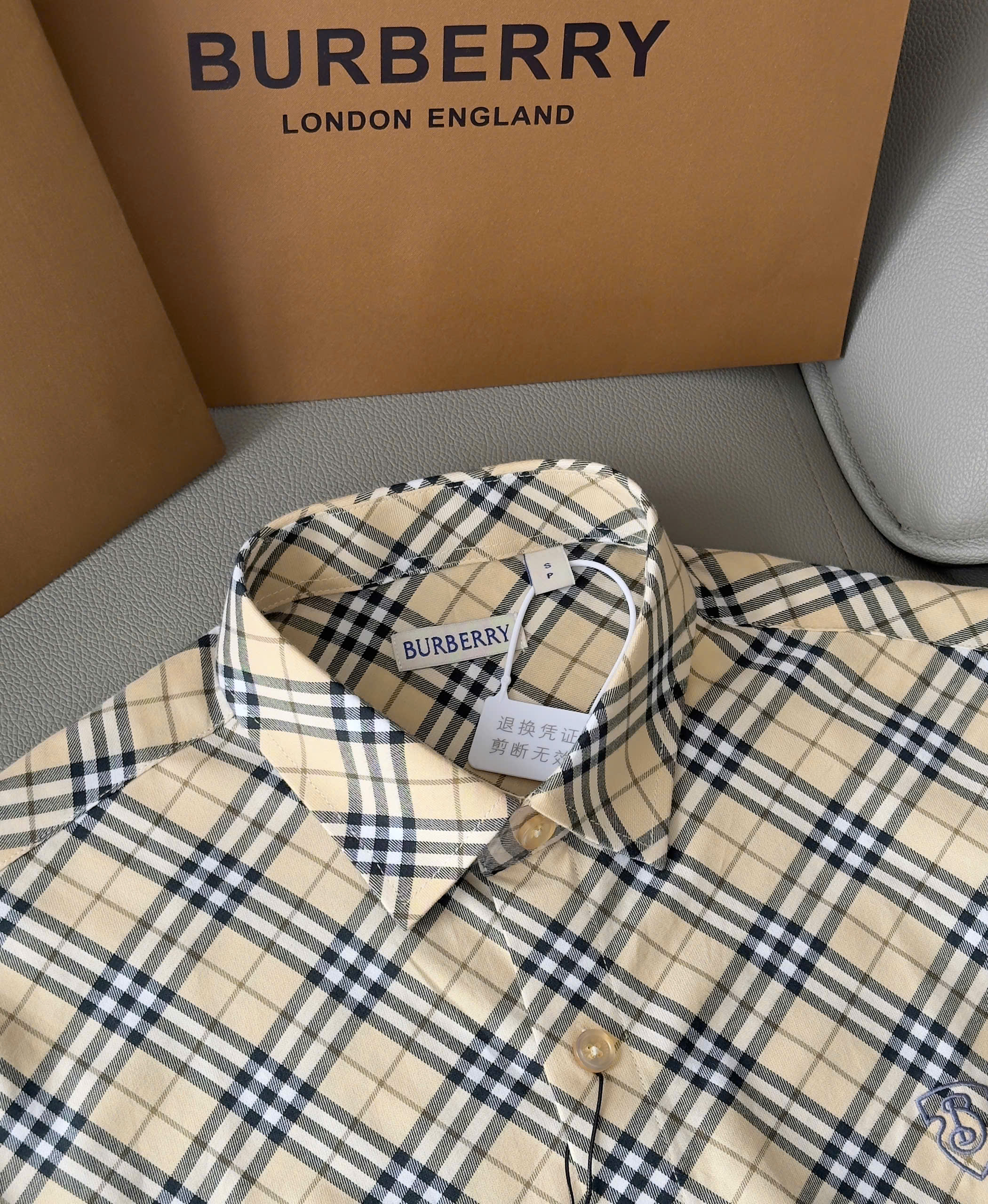 Áo sơ mi Burberry BBR Nâu kẻ chéo Like Auth S-XXL DDT