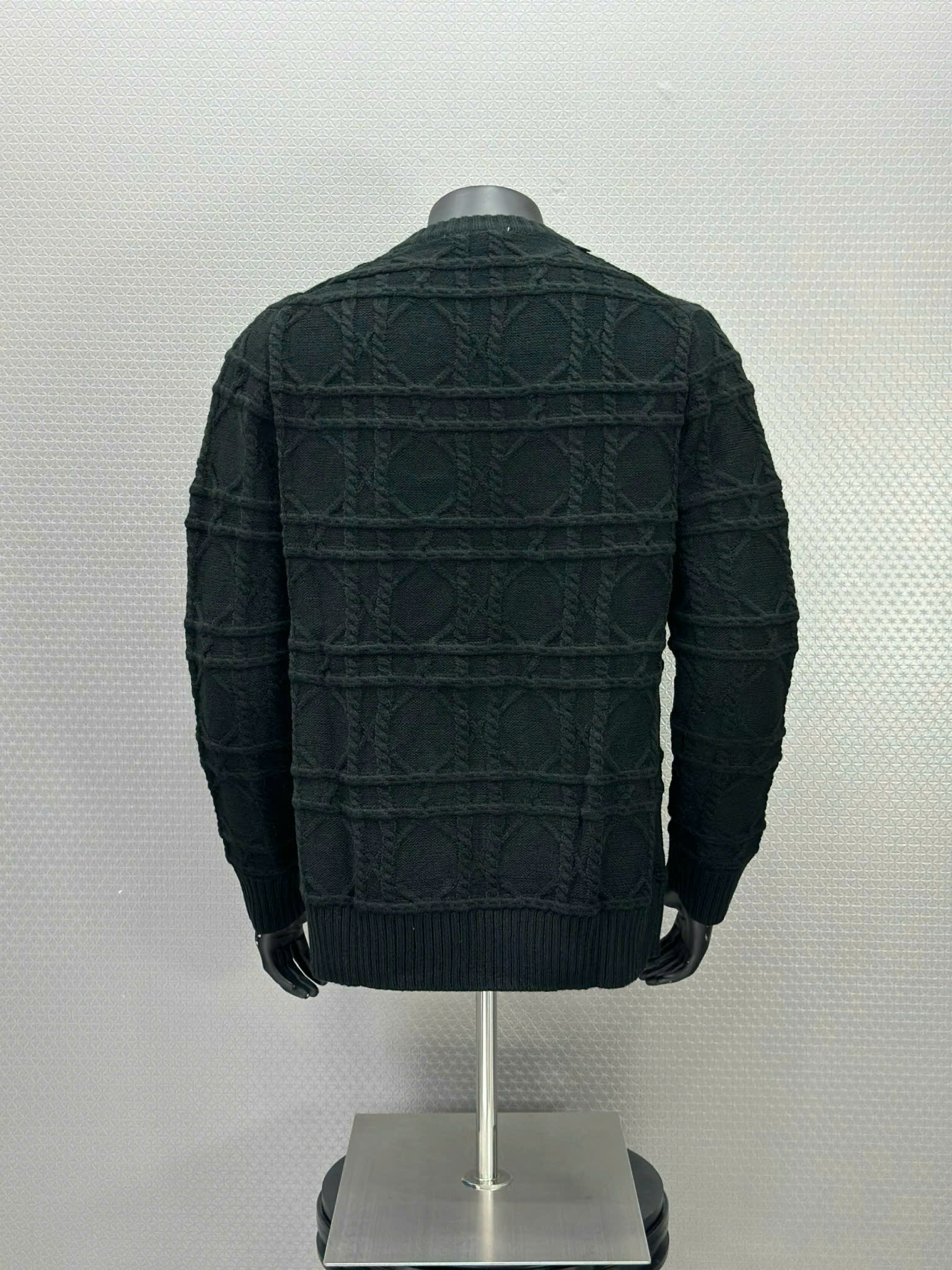 Áo sweater len Dior CD Đen vân gân nổi Like Auth XS-L VTN