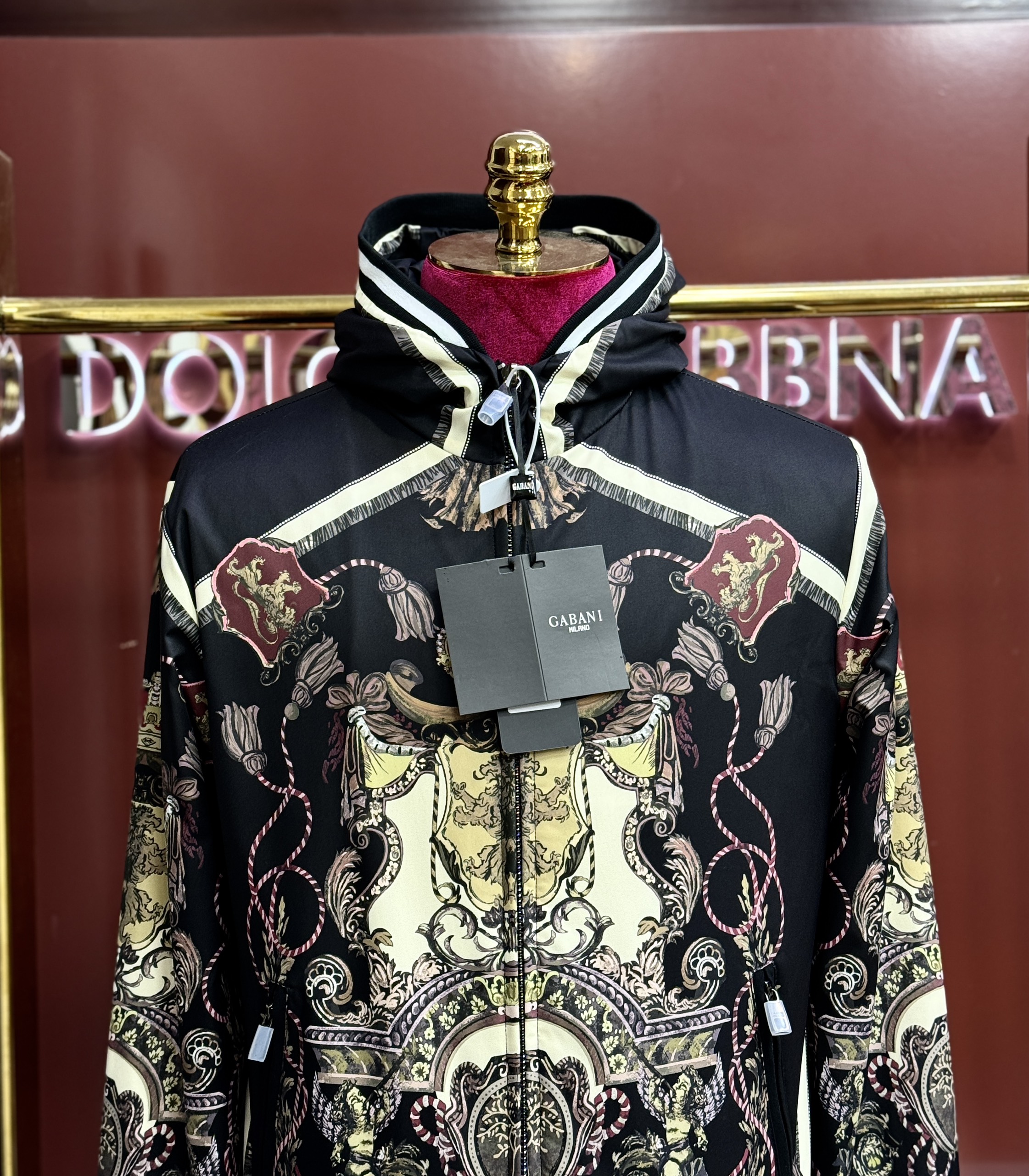 Áo khoác bomber Dolce Gabbana DG họa tiết cờ quý tộc full Like Auth 46-50 CD