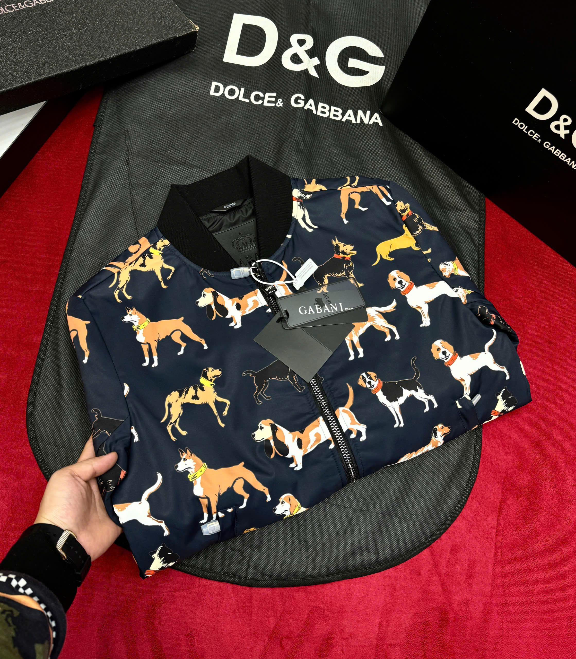 Áo khoác bomber Dolce Gabbana DG họa tiết Cún full Like Auth 46-50 CD