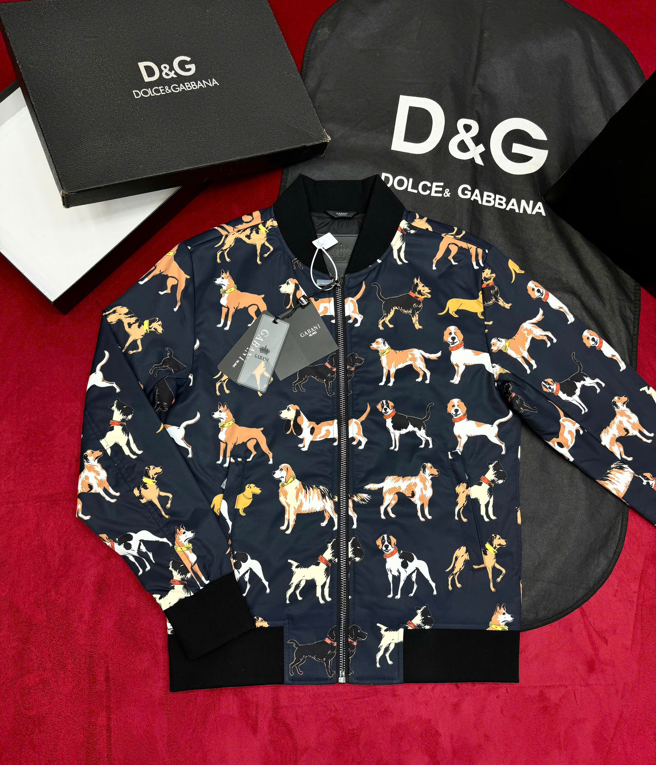 Áo khoác bomber Dolce Gabbana DG họa tiết Cún full Like Auth 46-50 CD