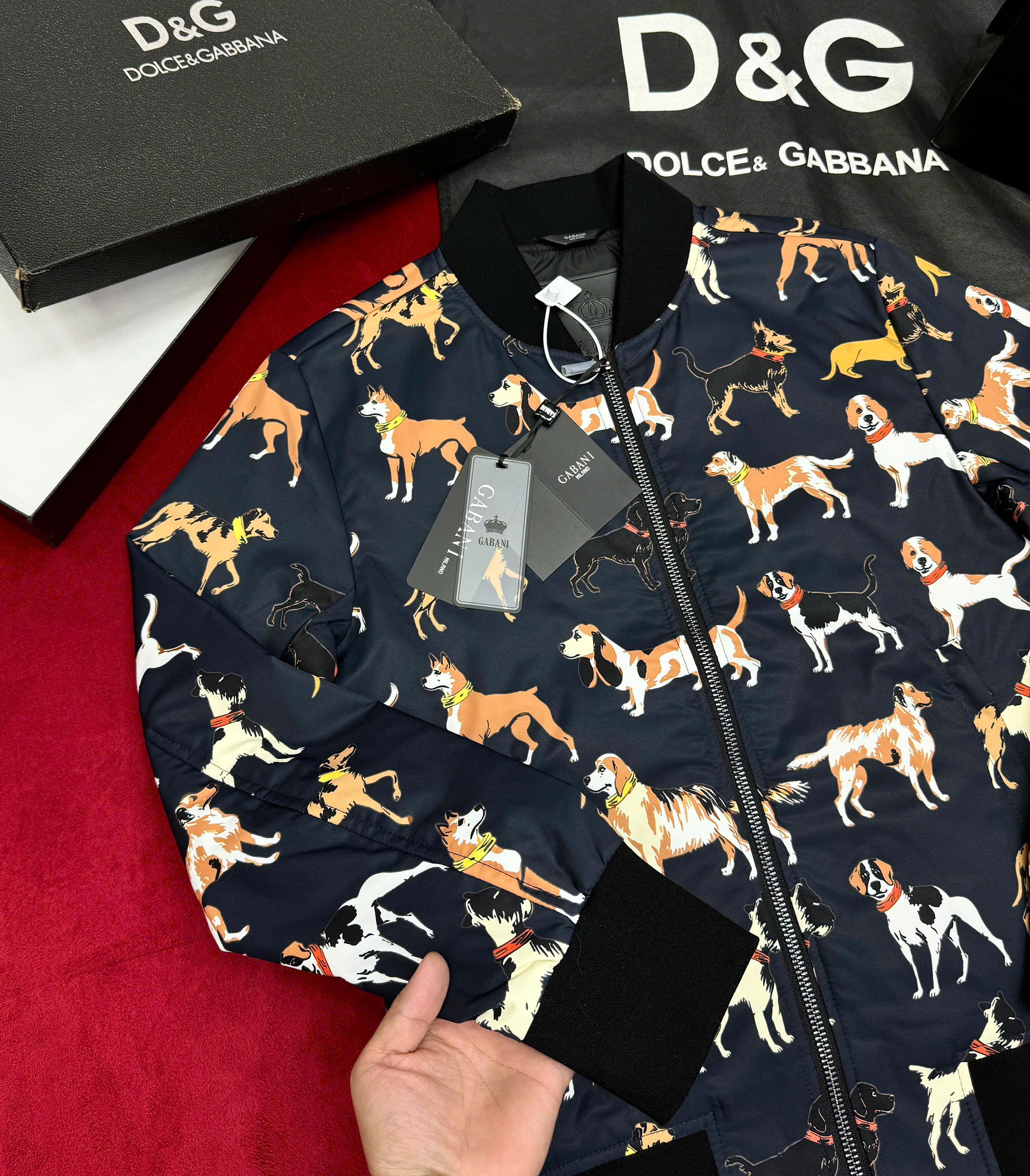 Áo khoác bomber Dolce Gabbana DG họa tiết Cún full Like Auth 46-50 CD