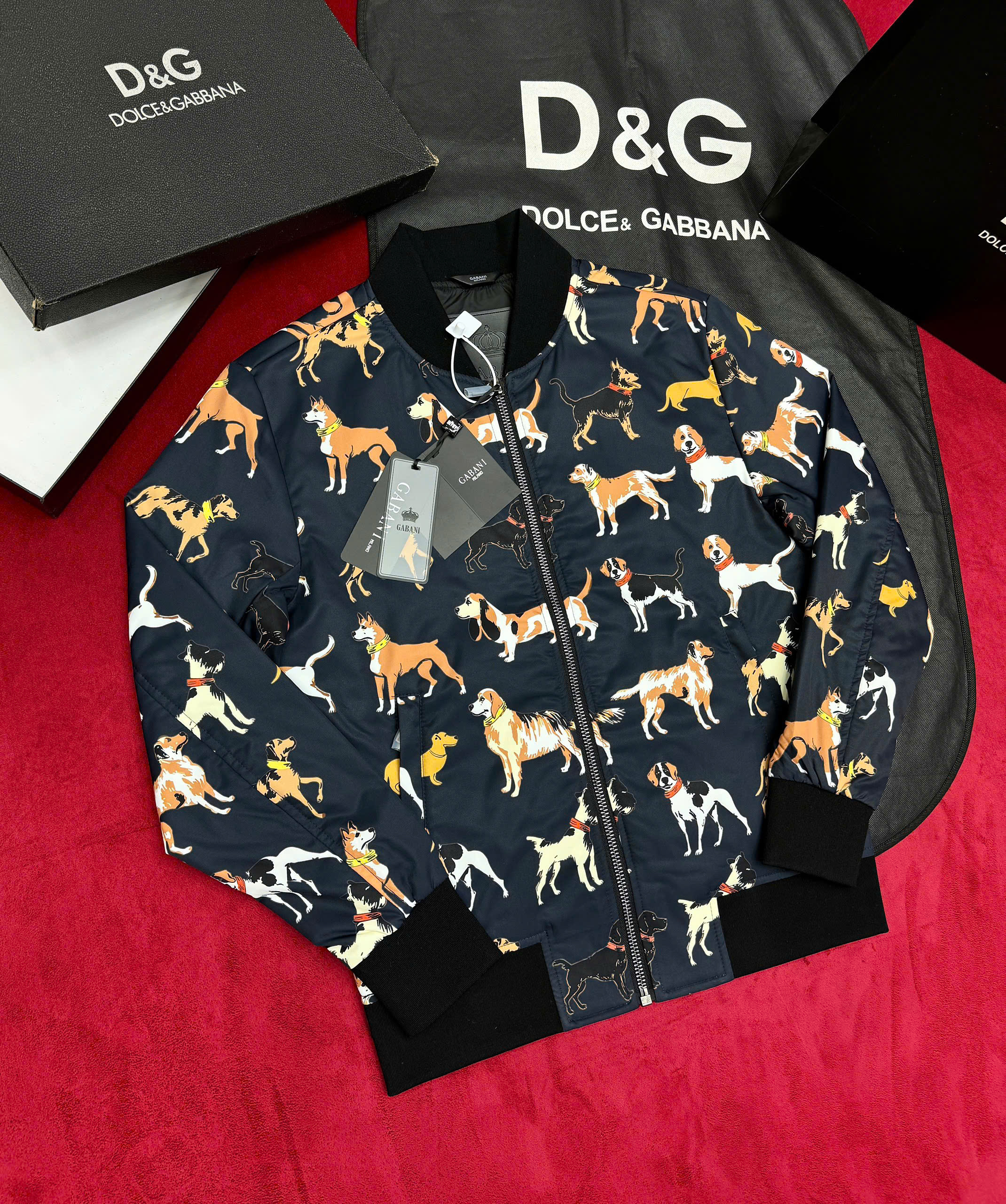 Áo khoác bomber Dolce Gabbana DG họa tiết Cún full Like Auth 46-50 CD