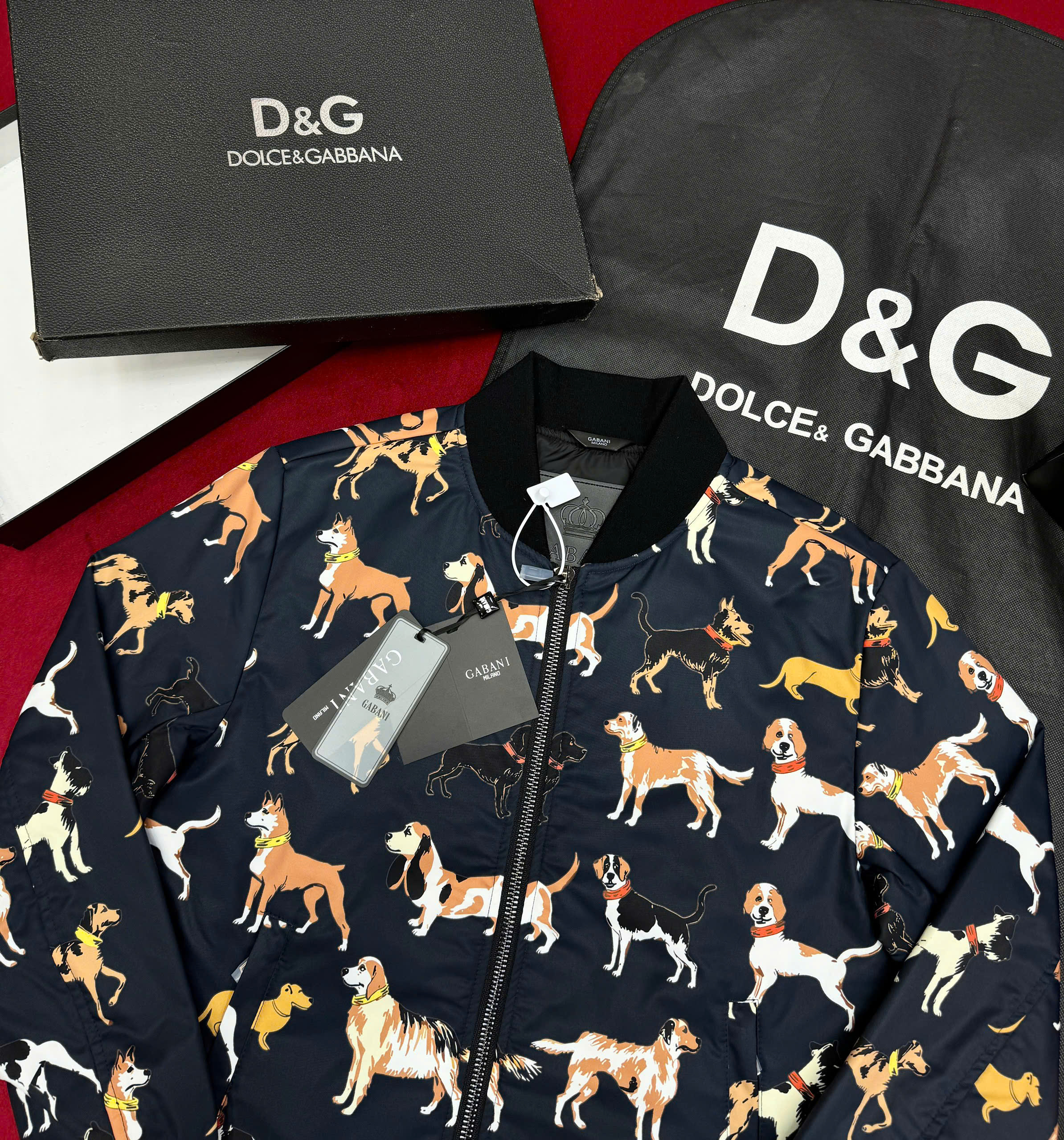 Áo khoác bomber Dolce Gabbana DG họa tiết Cún full Like Auth 46-50 CD