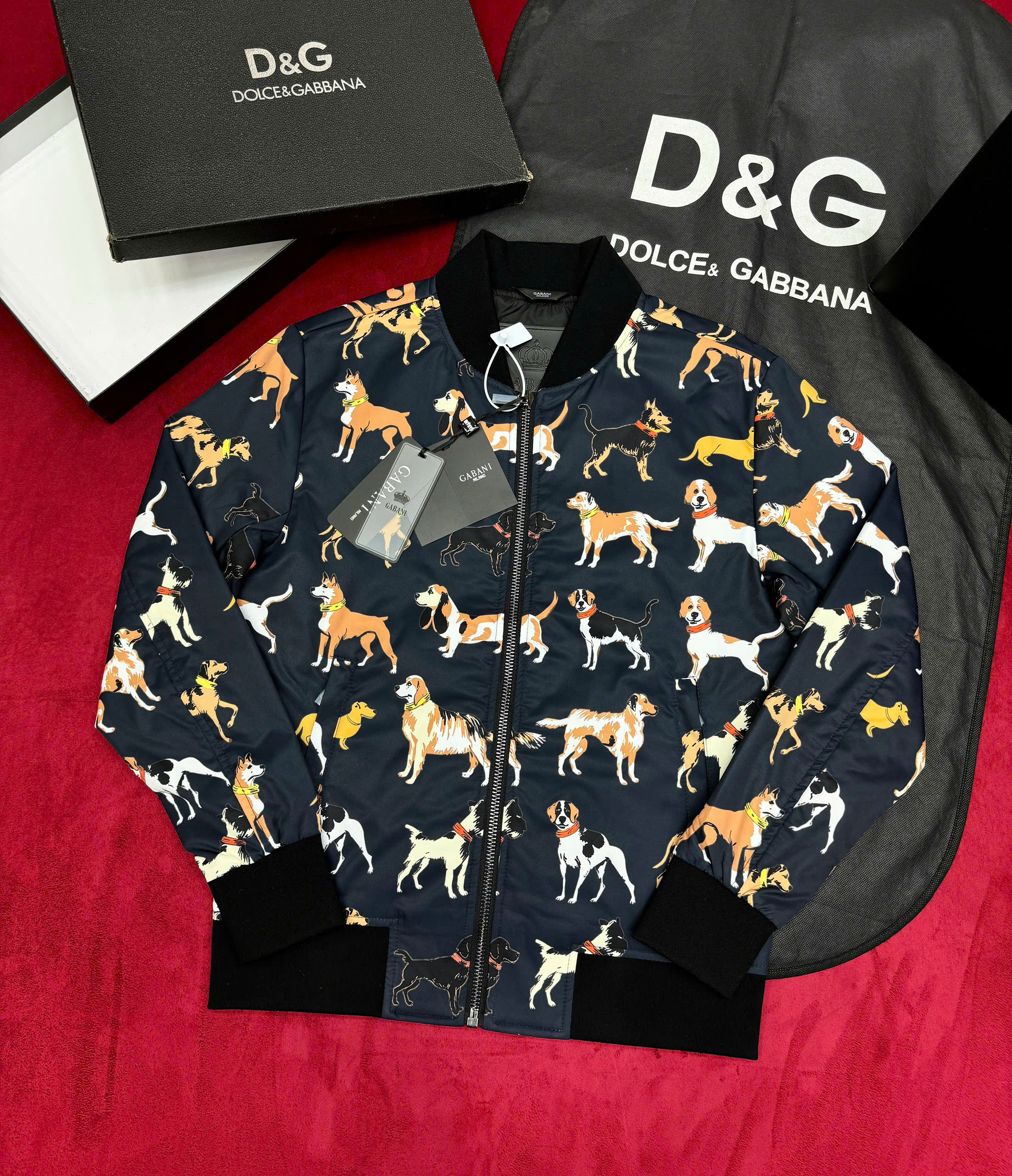 Áo khoác bomber Dolce Gabbana DG họa tiết Cún full Like Auth 46-50 CD