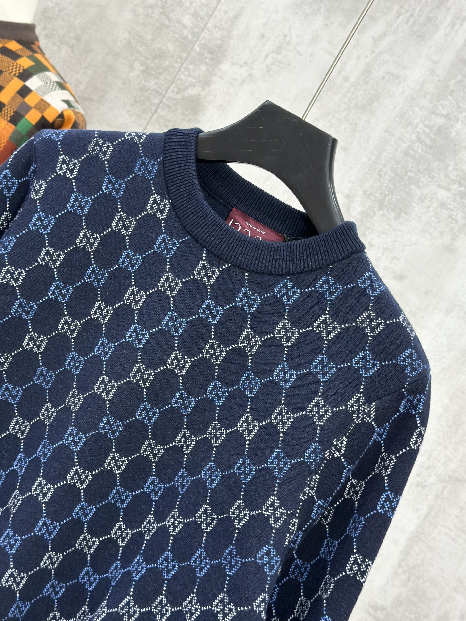 Áo Cardigan-Sweater len Gucci GC Xanh than full monogram Like Auth XS-M VTN