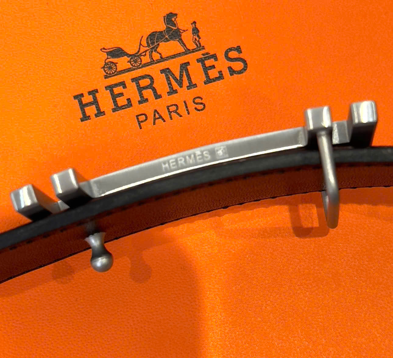 Thắt lưng, dây nịt, belt Hermes HM Đen logo HH Bạc size 85-110cm Like Auth 1-1 on web fullbox DDT