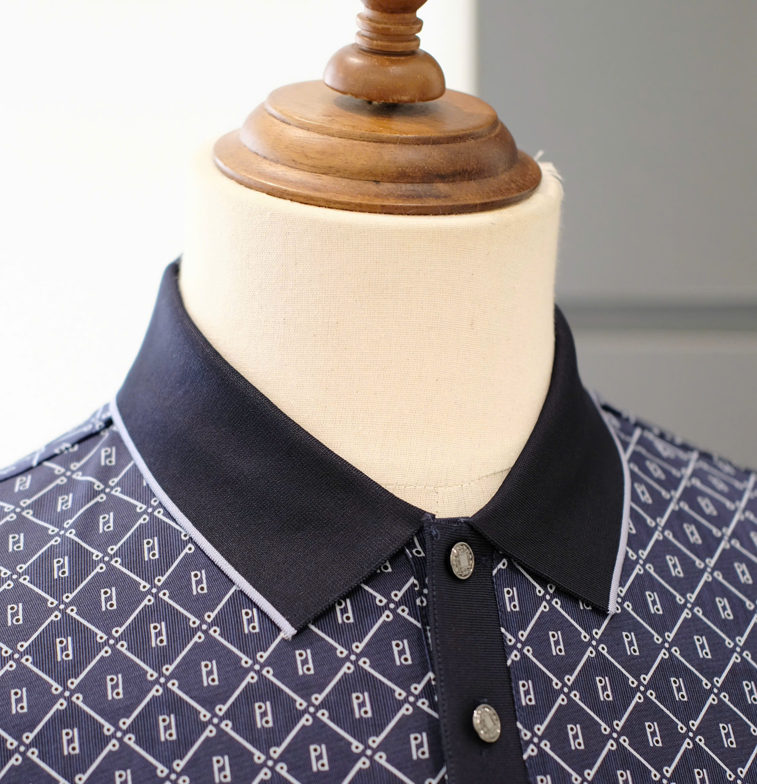 Áo polo Fendi FD Xanh Than full họa tiết new 2026 hàng 1-1 on web 48-54 DDT