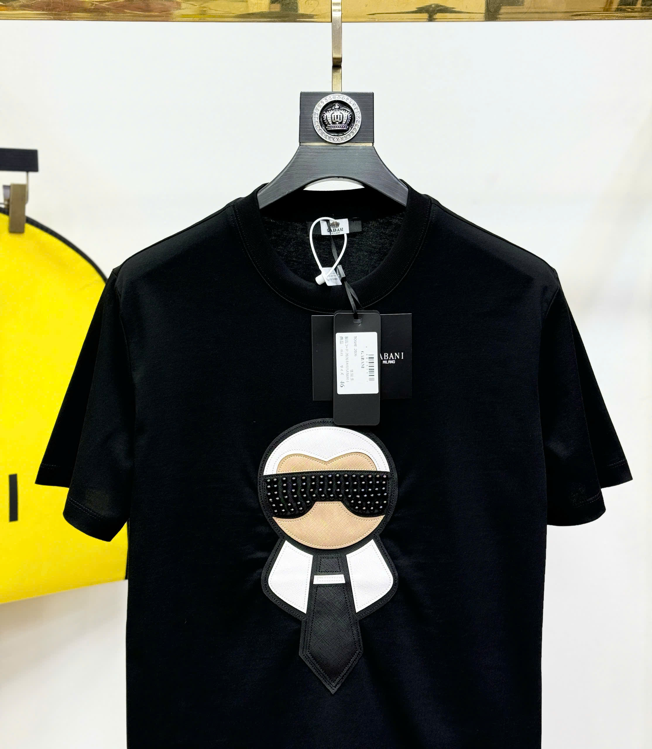 Áo phông T shirt Fendi FD logo dân chơi đính đá ngực Like AUth 44-50 CD