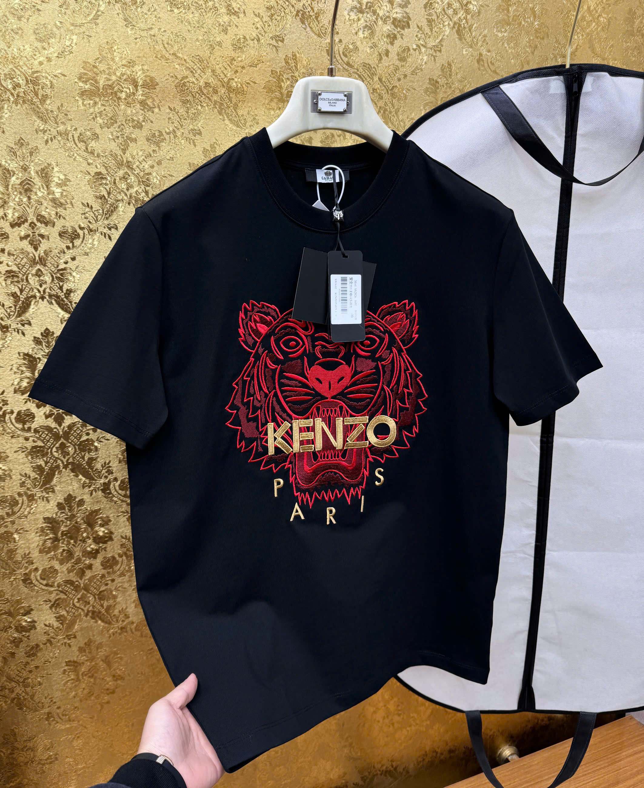 Áo phông T shirt Kenzo thêu mặt Hổ Đỏ Like Auth 44-50 CD