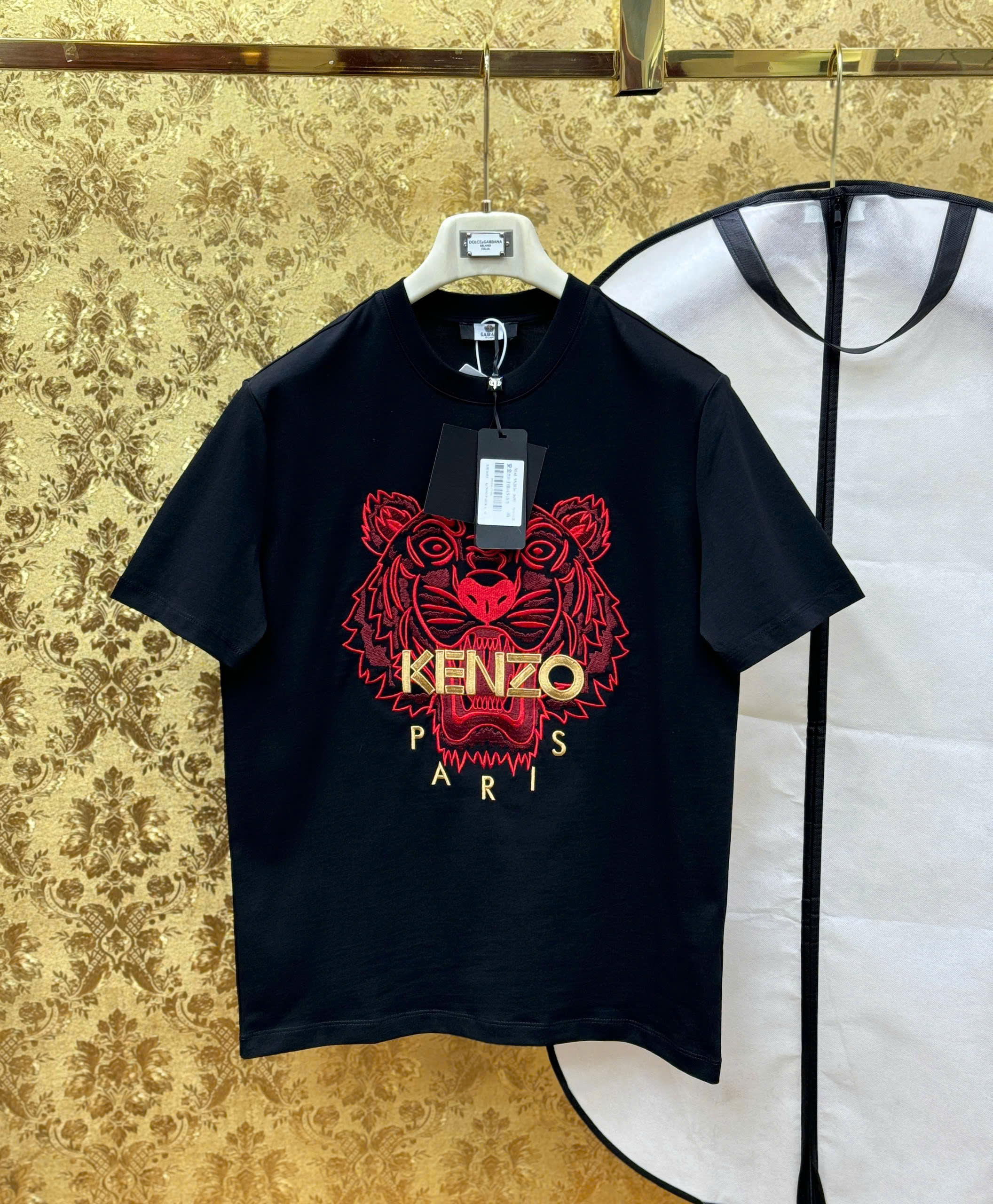 Áo phông T shirt Kenzo thêu mặt Hổ Đỏ Like Auth 44-50 CD